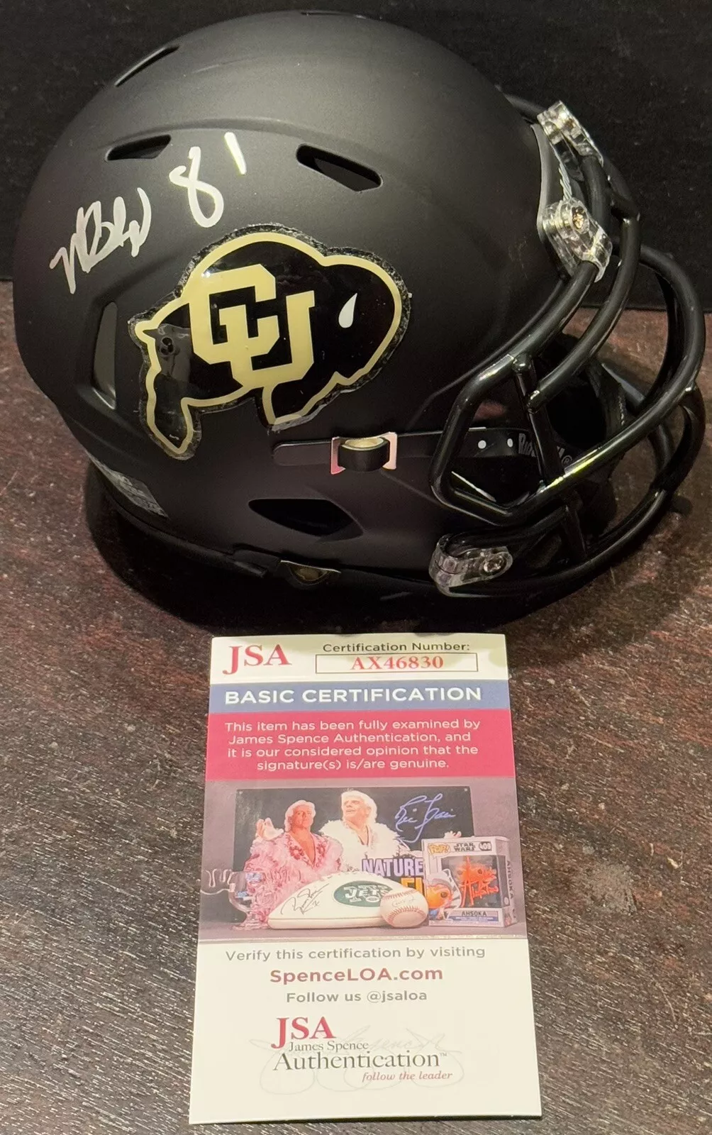 Michael Westbrook Signed Autographed Colorado Buffaloes Mini Helmet JSA COA