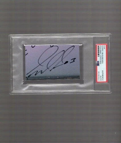 GERRY MCNAMARA HAND SIGNED CUT SIGNATURE     SYRACUSE BASKETBALL    PSA SLABBED