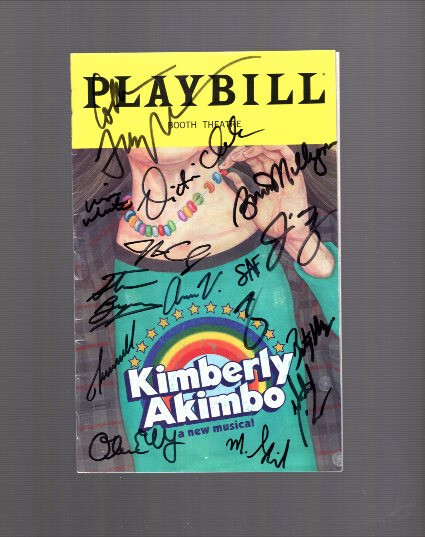 KIMBERLY AKIMBO HAND SIGNED NYC PLAYBILL+COA       SIGNED BY VICTORIA CLARK+CAST