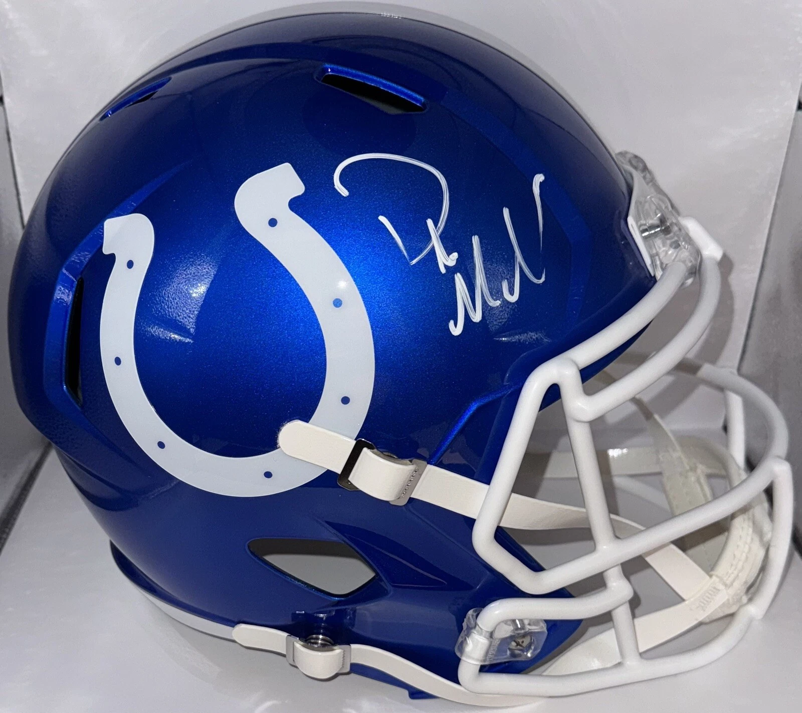Pat Mcafee Signed Auto Indianapolis Colts Flash Full Size Helmet JSA Gameday