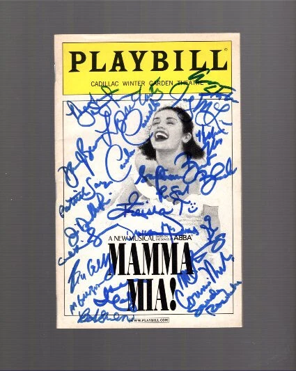 MAMMA MIA HAND SIGNED NEW YORK CITY PLAYBILL+COA     ABBA    SIGNED BY 2005 CAST