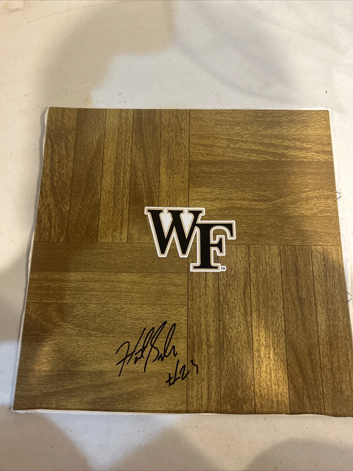 WAKE FOREST DEMON DEACONS- HUNTER SALLIS SIGNED AUTOGRAPH FLOORBOARD COA STAR COLLECTIBLE MEMORABILIA