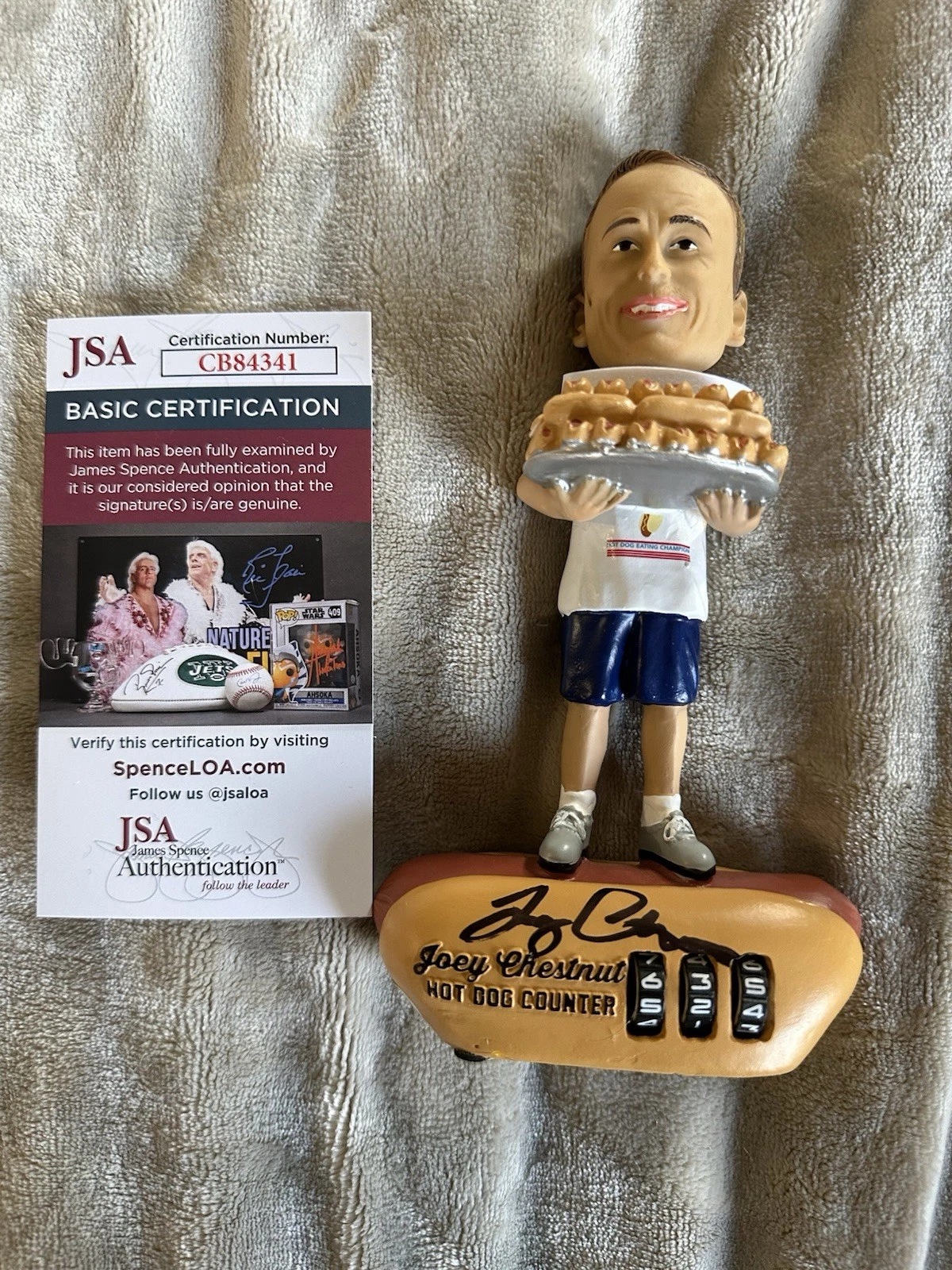 Joey Chestnut Signed BOBBLEHEAD JSA Authentication COA 1:2020