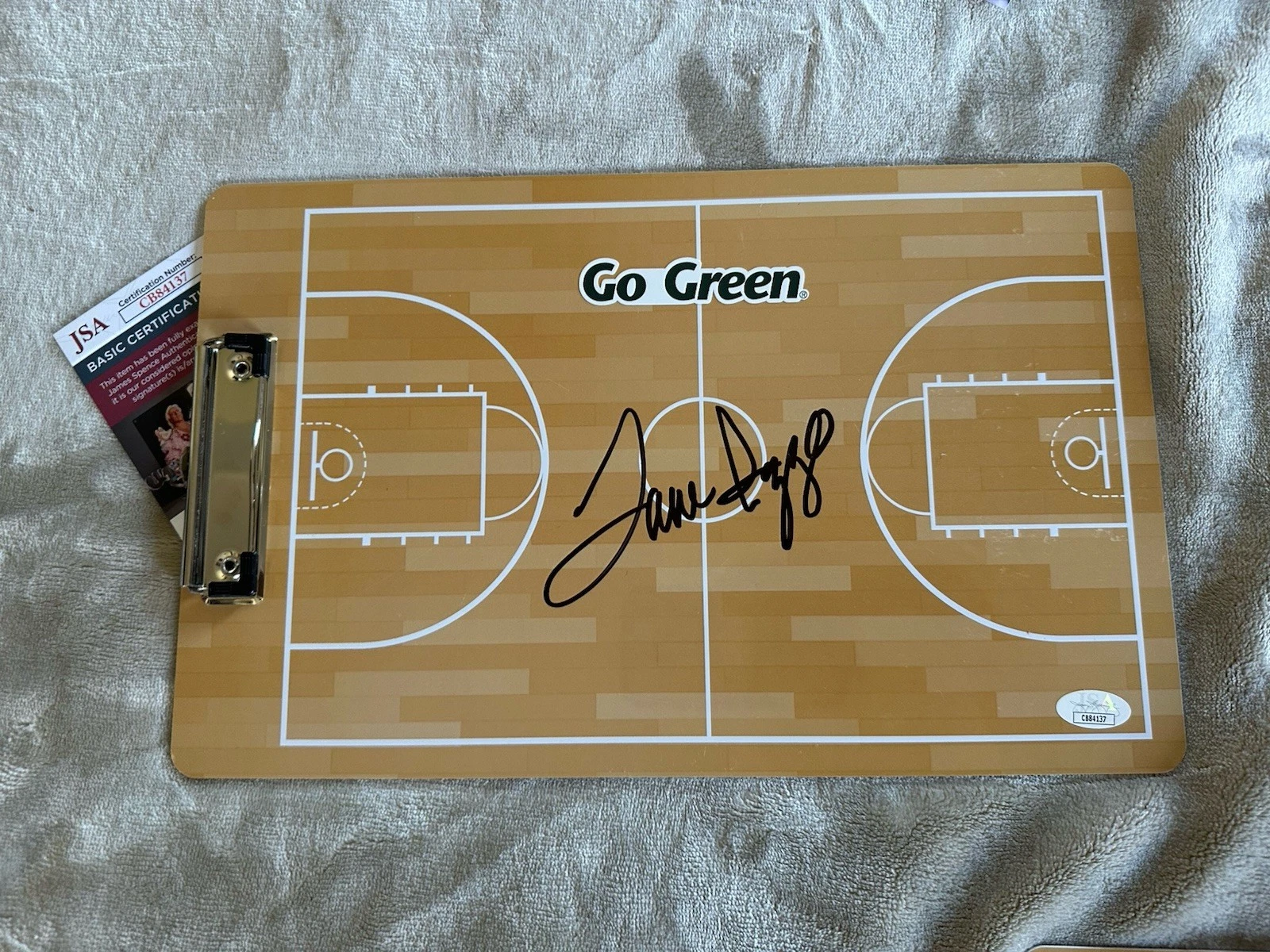 Coach Tom Izzo Signed Clip Board JSA Authentication COA Michigan State Spartans
