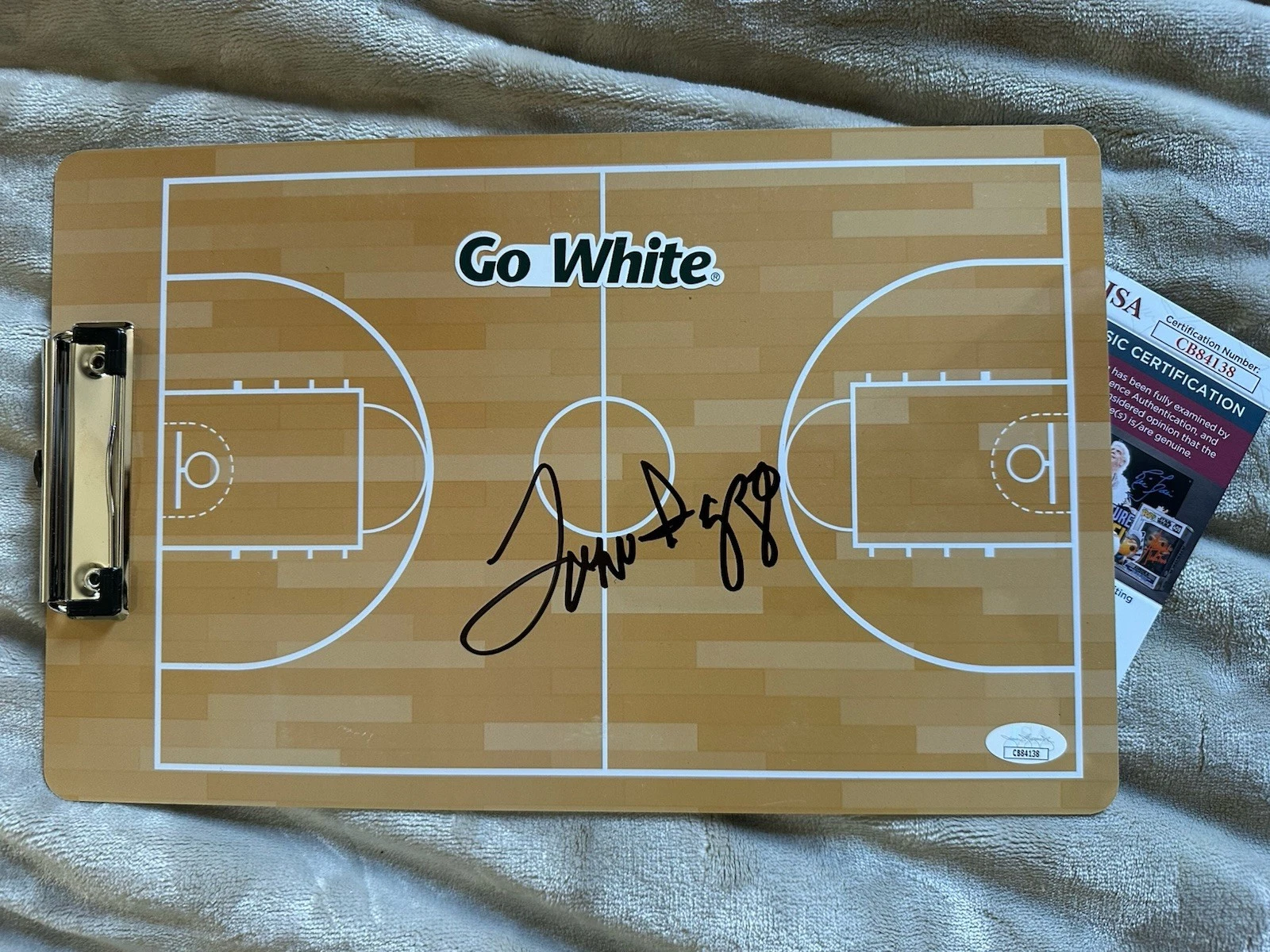 Coach Tom Izzo Signed Clip Board JSA Authentication COA Michigan State Spartans