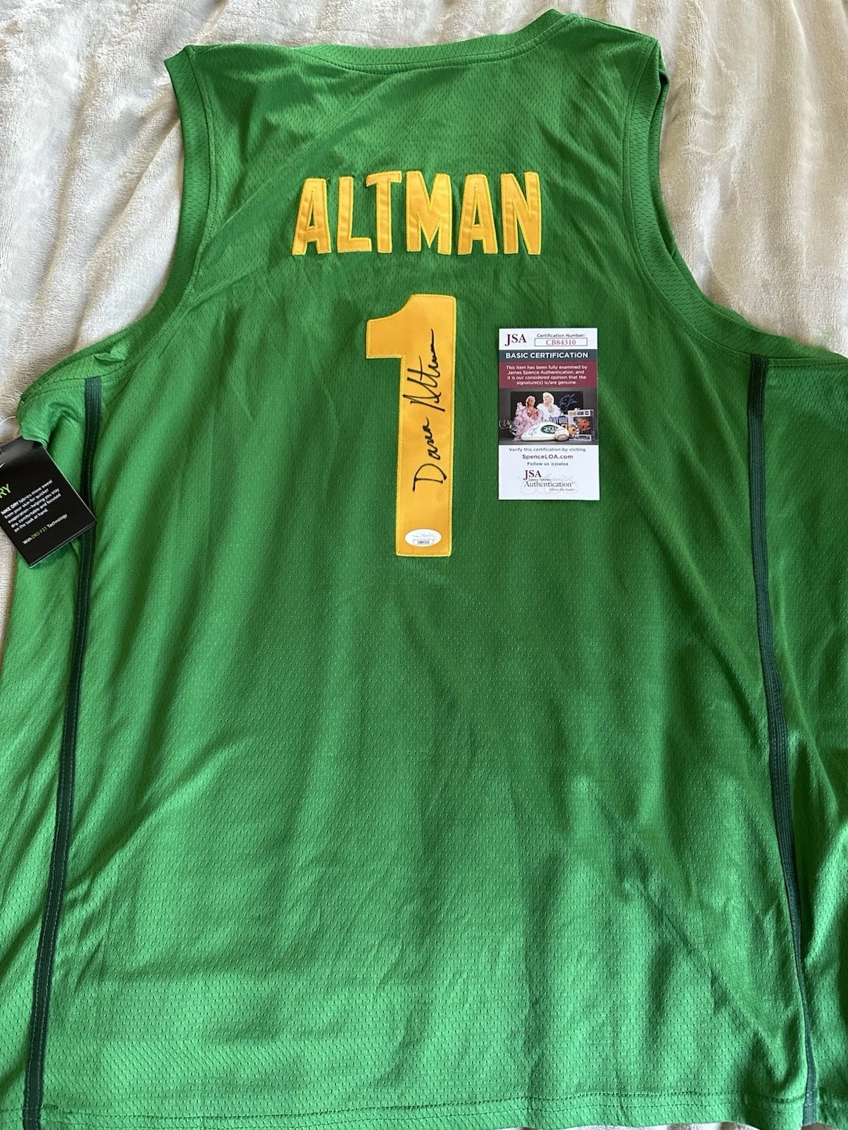 Dana Altman SIGNED Oregon Jersey Stitched XL JSA Authentication COA