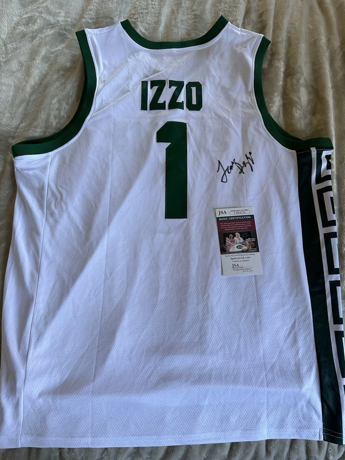 Tom Izzo SIGNED Michigan St Spartans Jersey Stitched XL JSA Authentication COA
