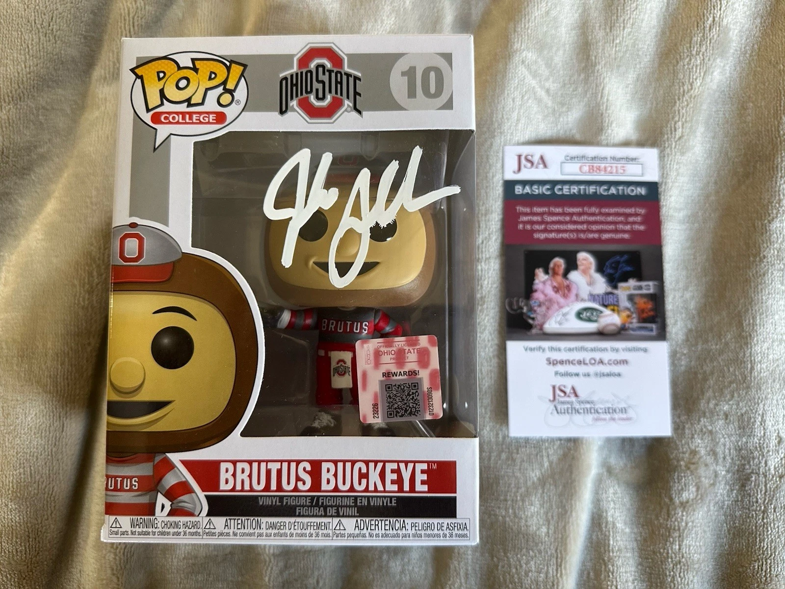 Jake Diebler Signed Funko Pop 10 JSA Authenticated COA Brutus Buckeye Ohio State