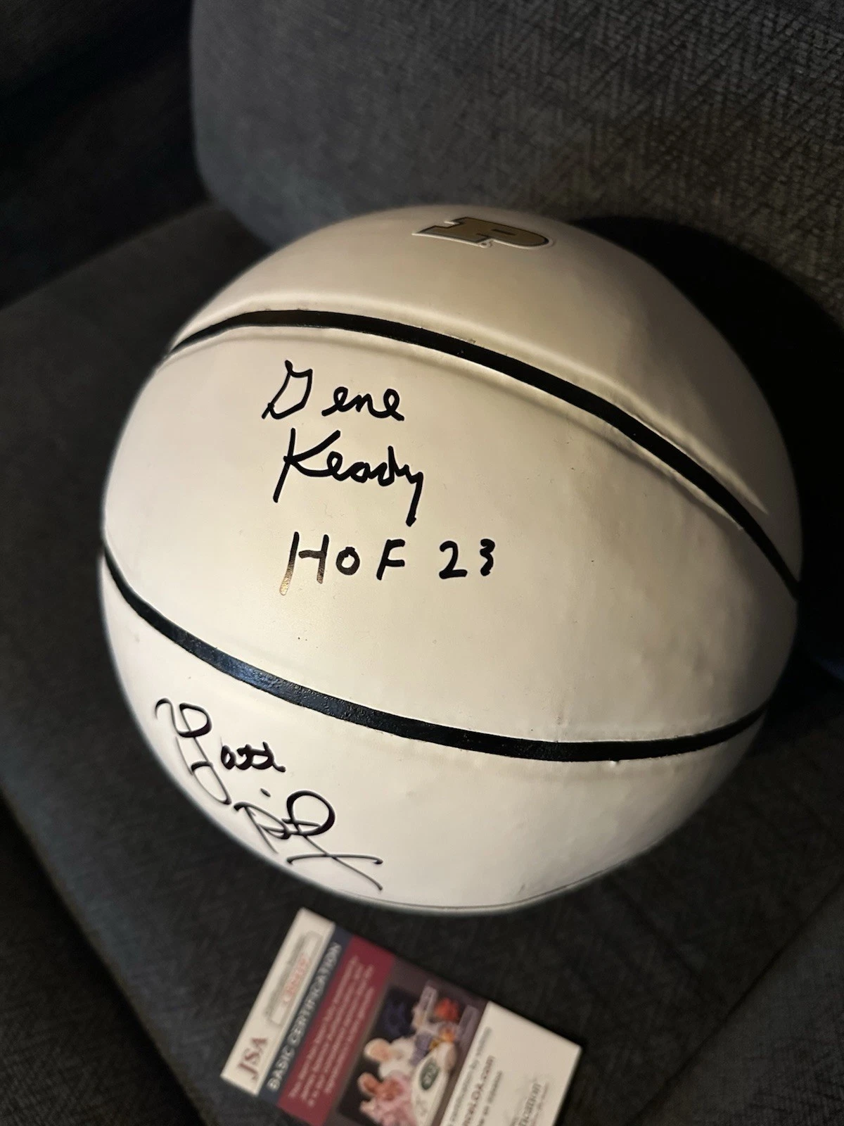 Matt Painter & Gene Keady Signed Basketball JSA COA Authentication Purdue