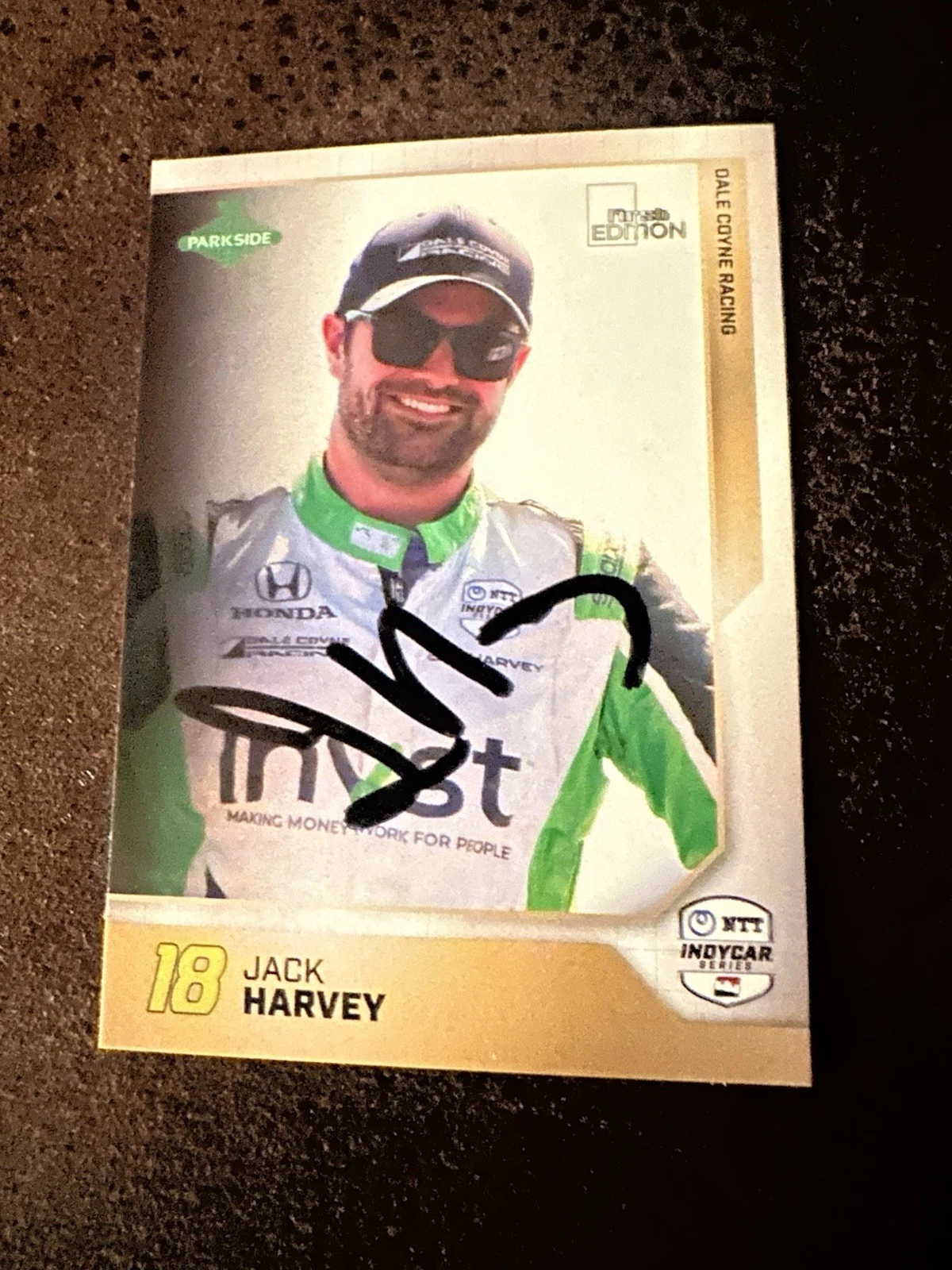 2025 Parkside First Edition Indy Car Trading Card 500 Jack Harvey Signed