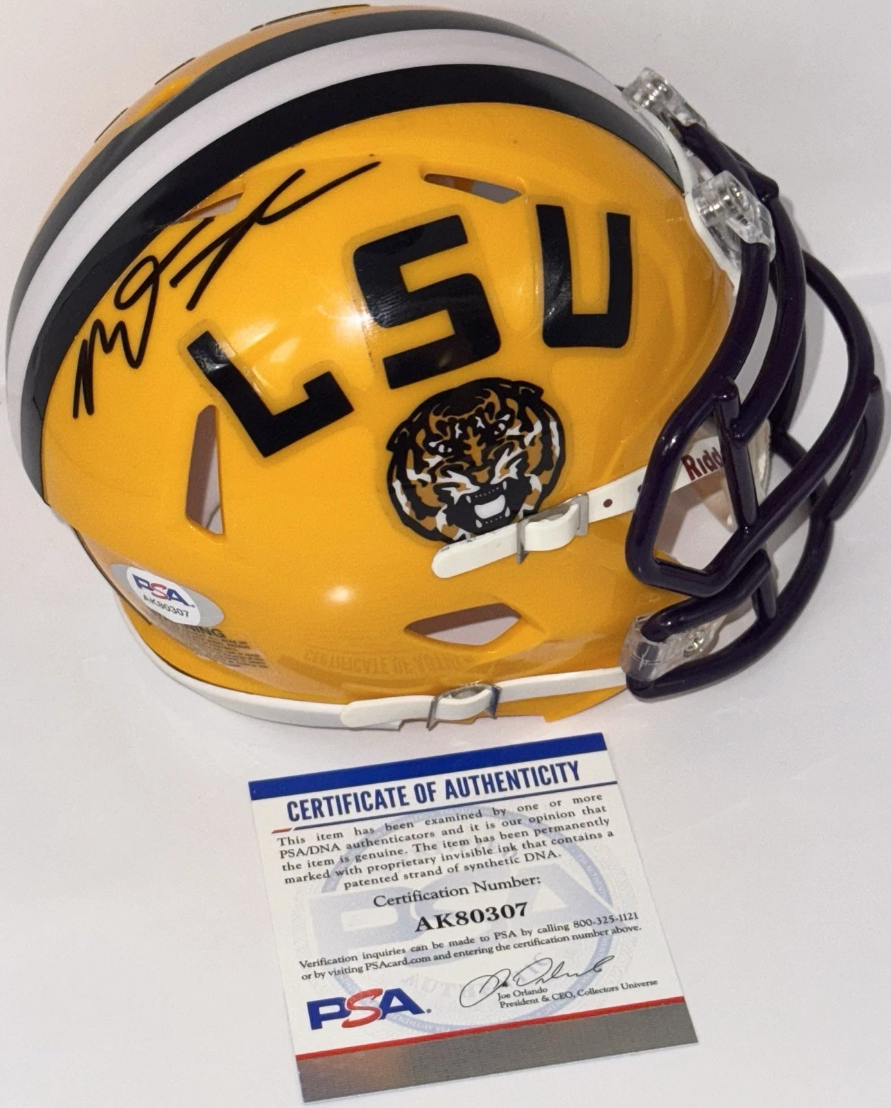 Mason Taylor Signed Autographed LSU Tigers Mini Helmet PSA/DNA COA