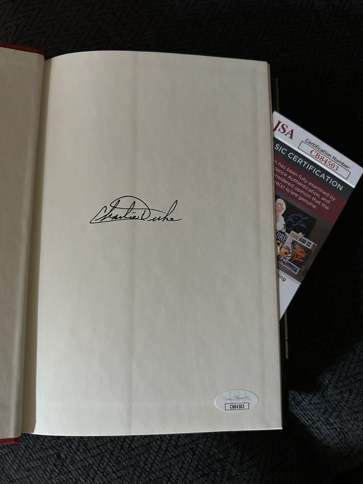 Charlie Duke SIGNED Moon Walker Book Hardcover JSA Authenticated COA