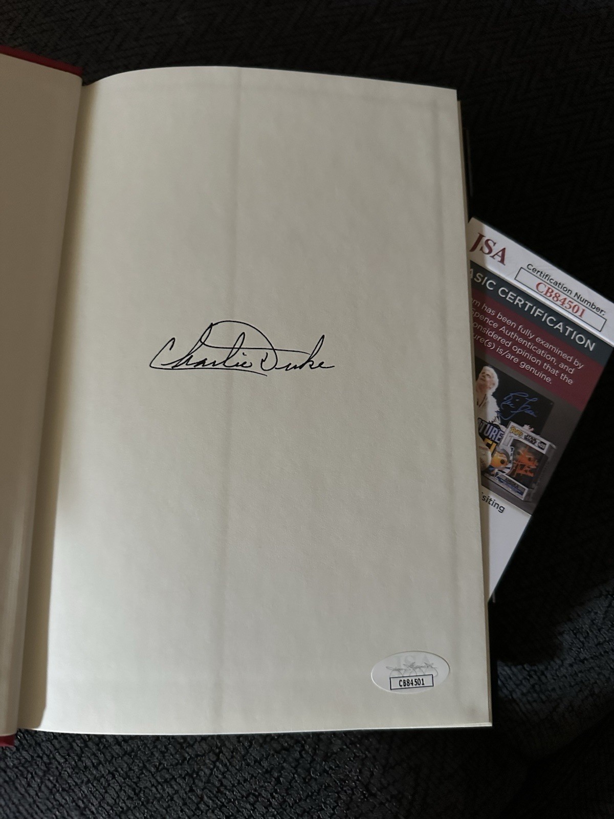 Charlie Duke SIGNED Moon Walker Book Hardcover JSA Authenticated COA