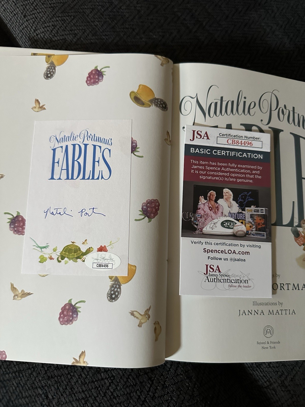 Natalie Portman SIGNED Fables Book Hardcover JSA Authenticated COA