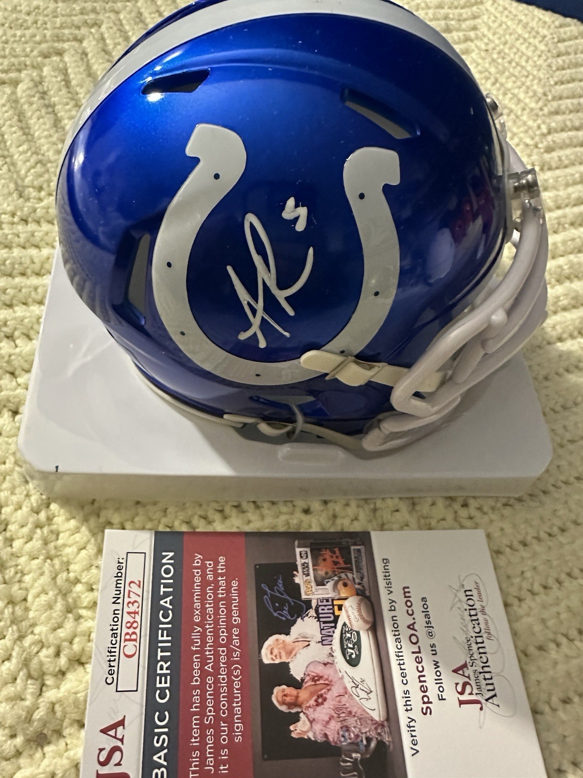 Anthony Richardson Signed Indianapolis Colts Mini Helmet JSA Authenticated COA