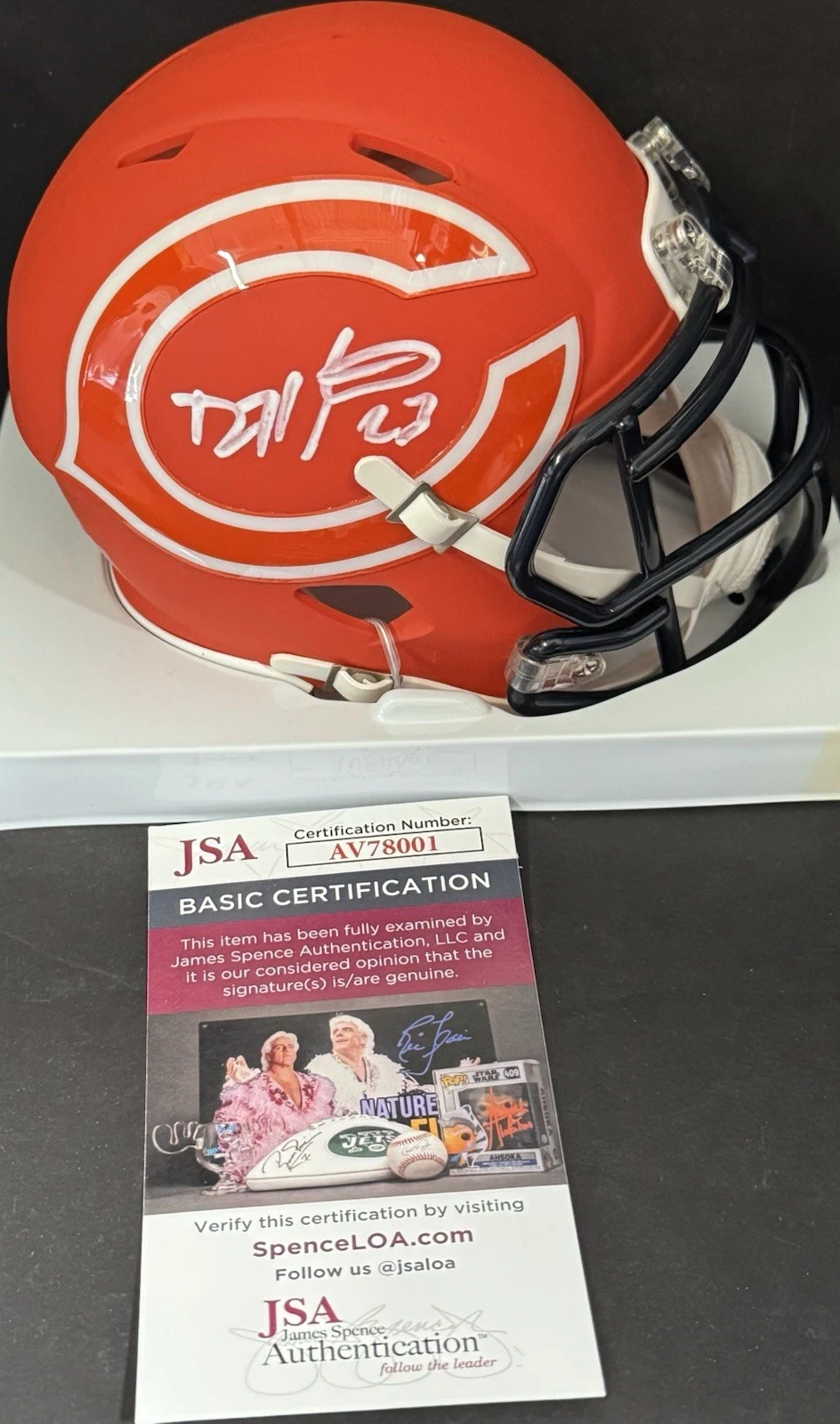 Devin Hester Signed Autographed Chicago Bears AMP Mini Helmet JSA COA