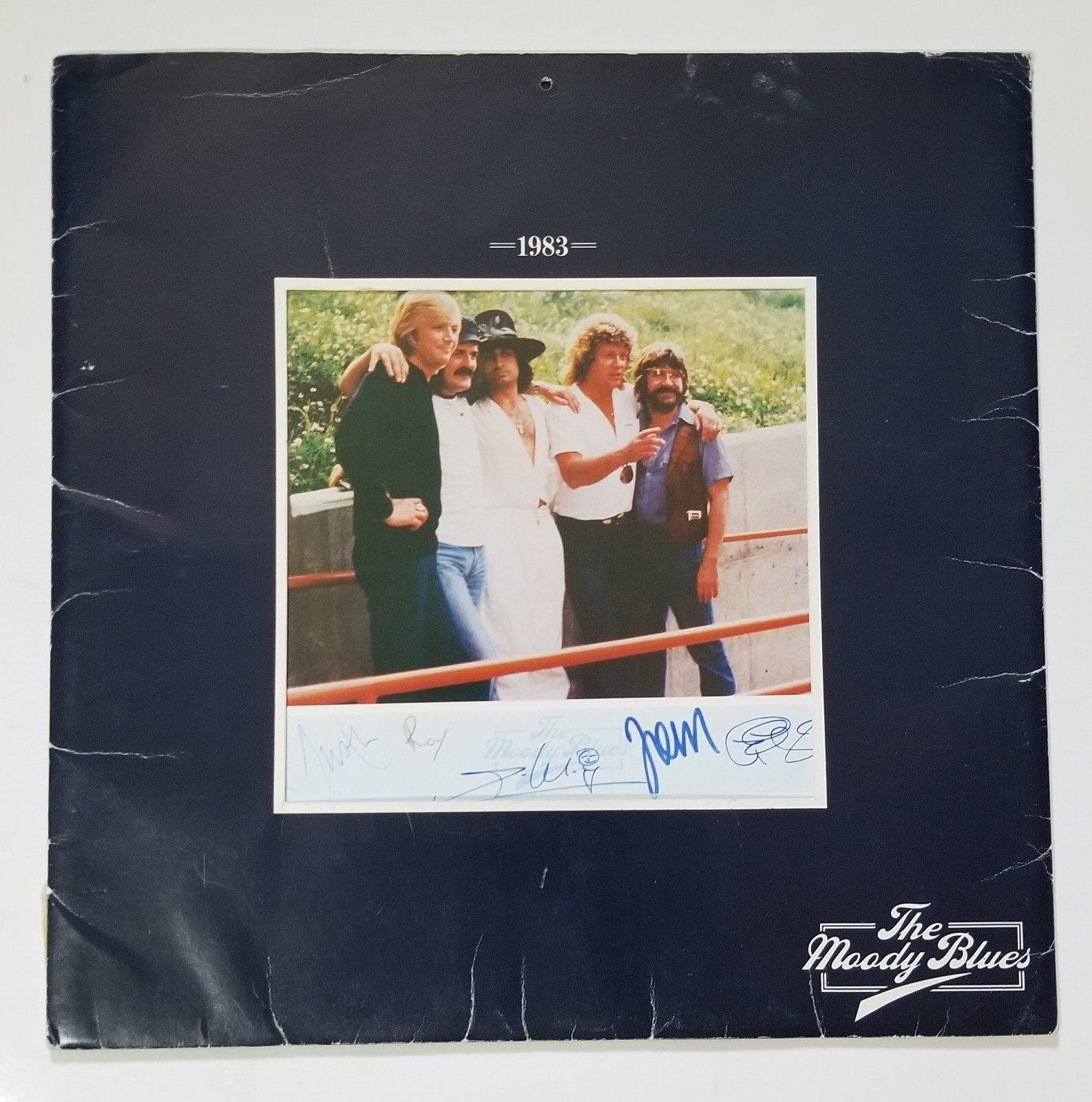 The Moody Blues SIGNED 1983 Promo  Calendar JSA LOA Graeme John Justin Ray +1