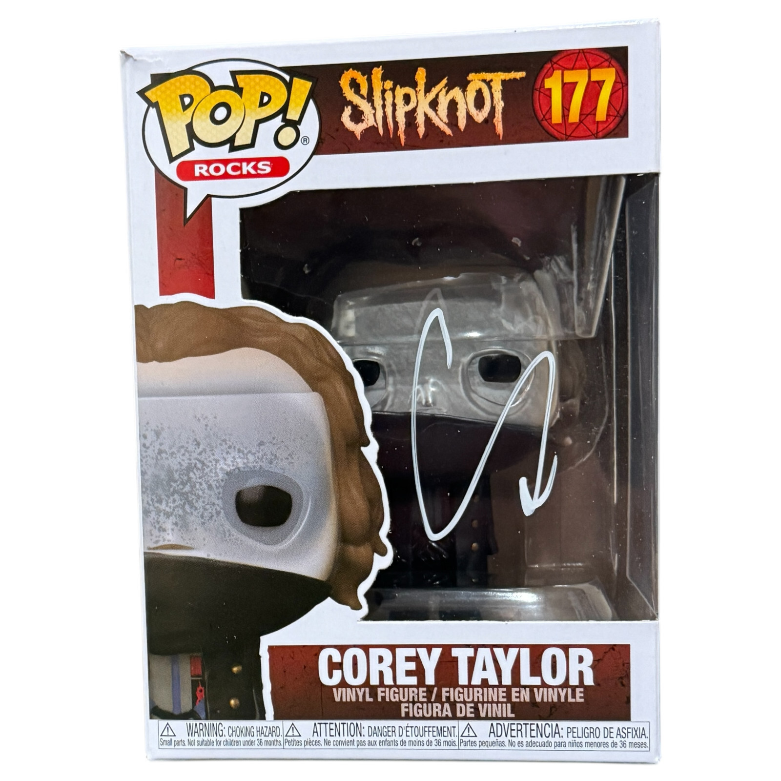 Corey Taylor Slipknot Signed Autograph Funko Pop Rocks #177 Proof Beckett COA