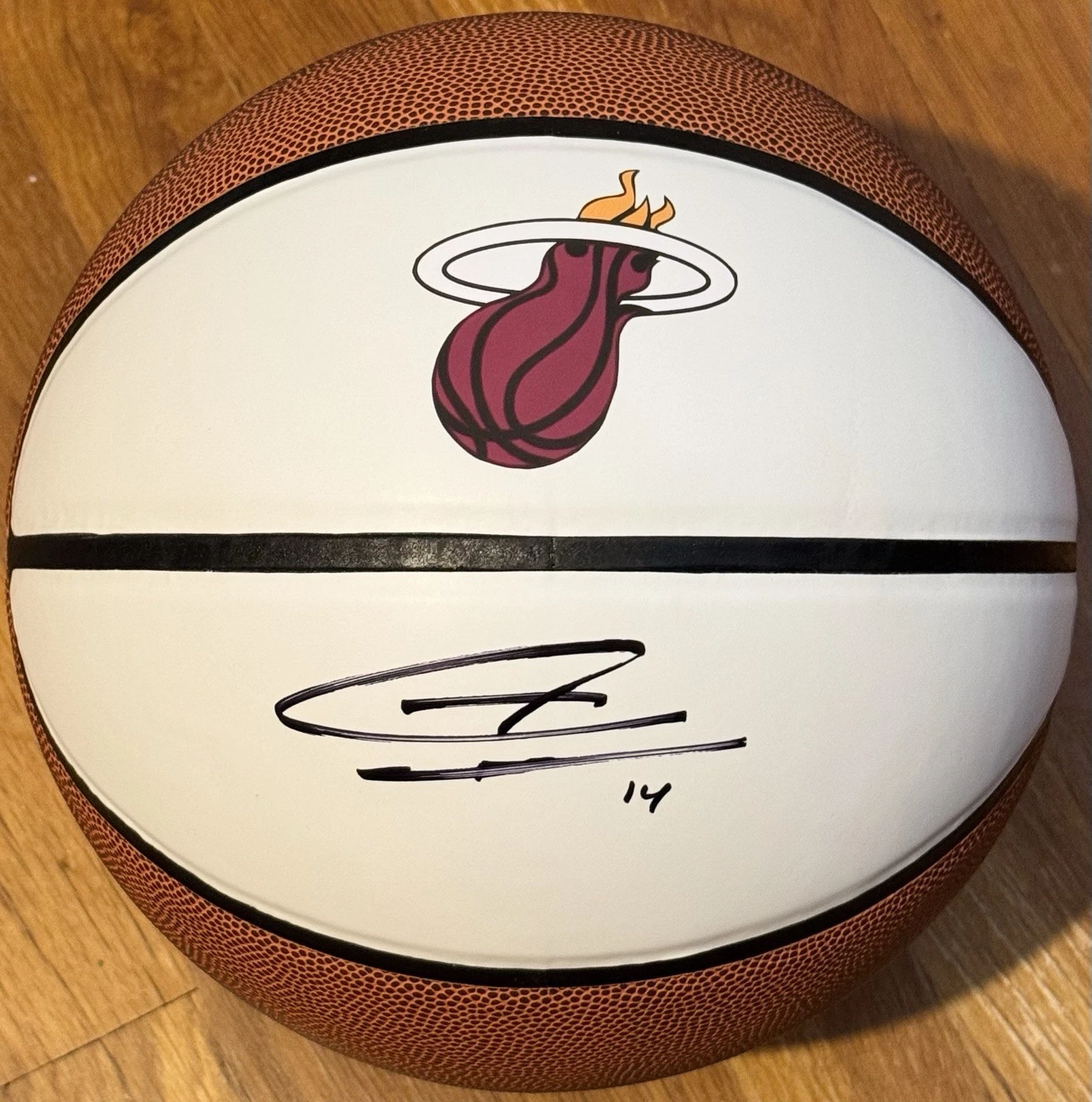 Tyler Herro Signed Autographed Miami Heat Logo Basketball PSA/DNA COA