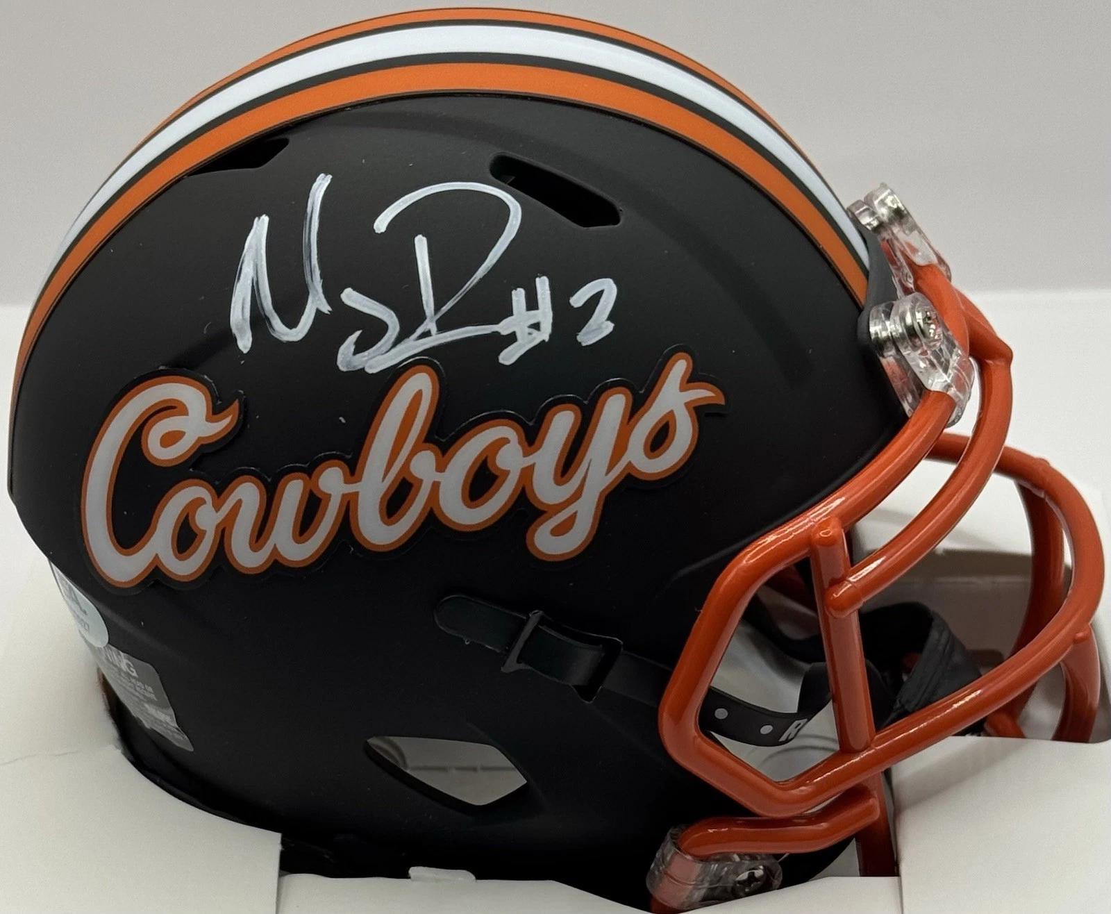 Mason Rudolph Signed Autographed Oklahoma State Cowboys Mini Helmet PSA/DNA COA
