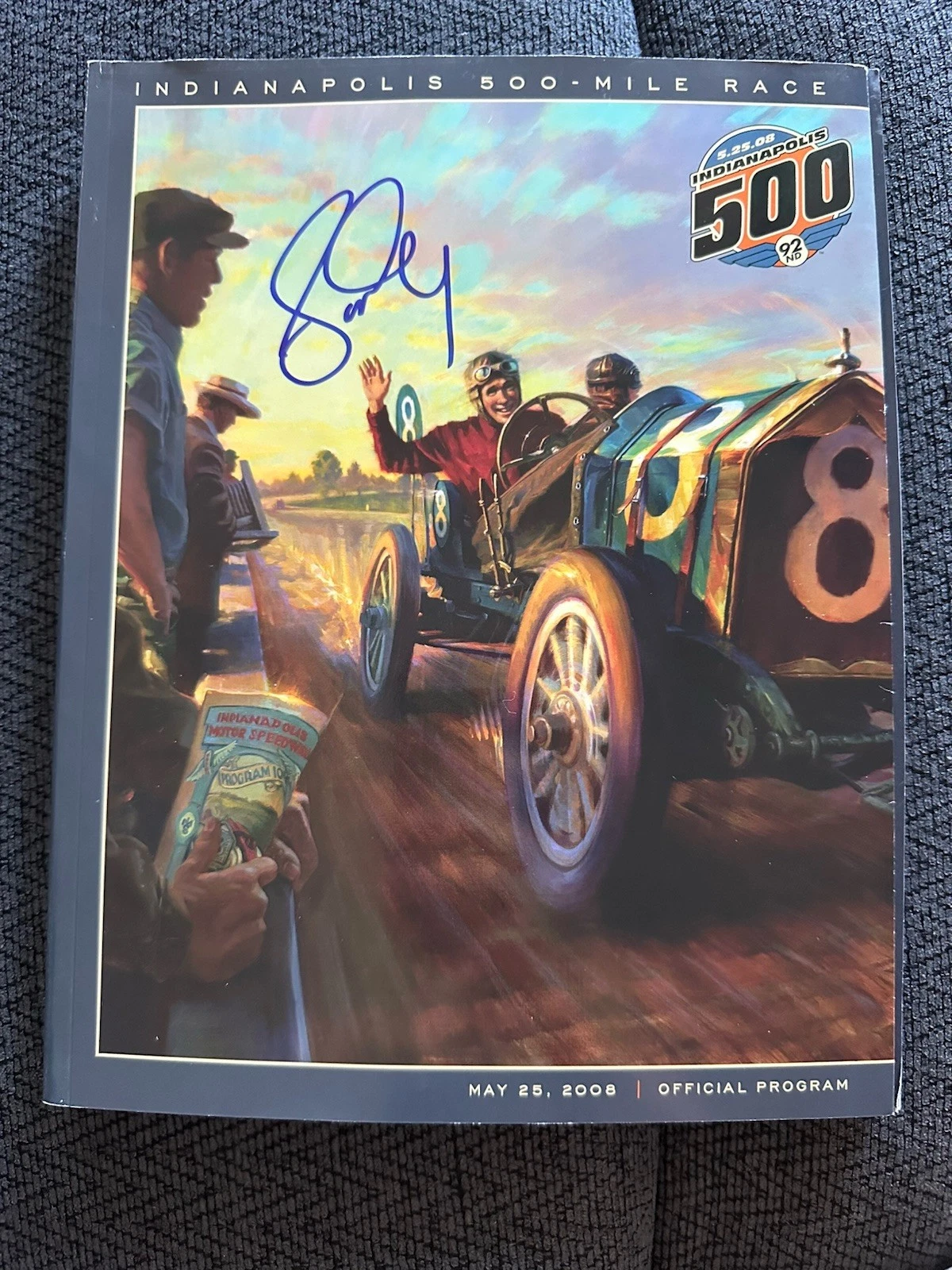 2008 Indy 500 Program Signed By Winner Scott Dixon Autographed Indianapolis