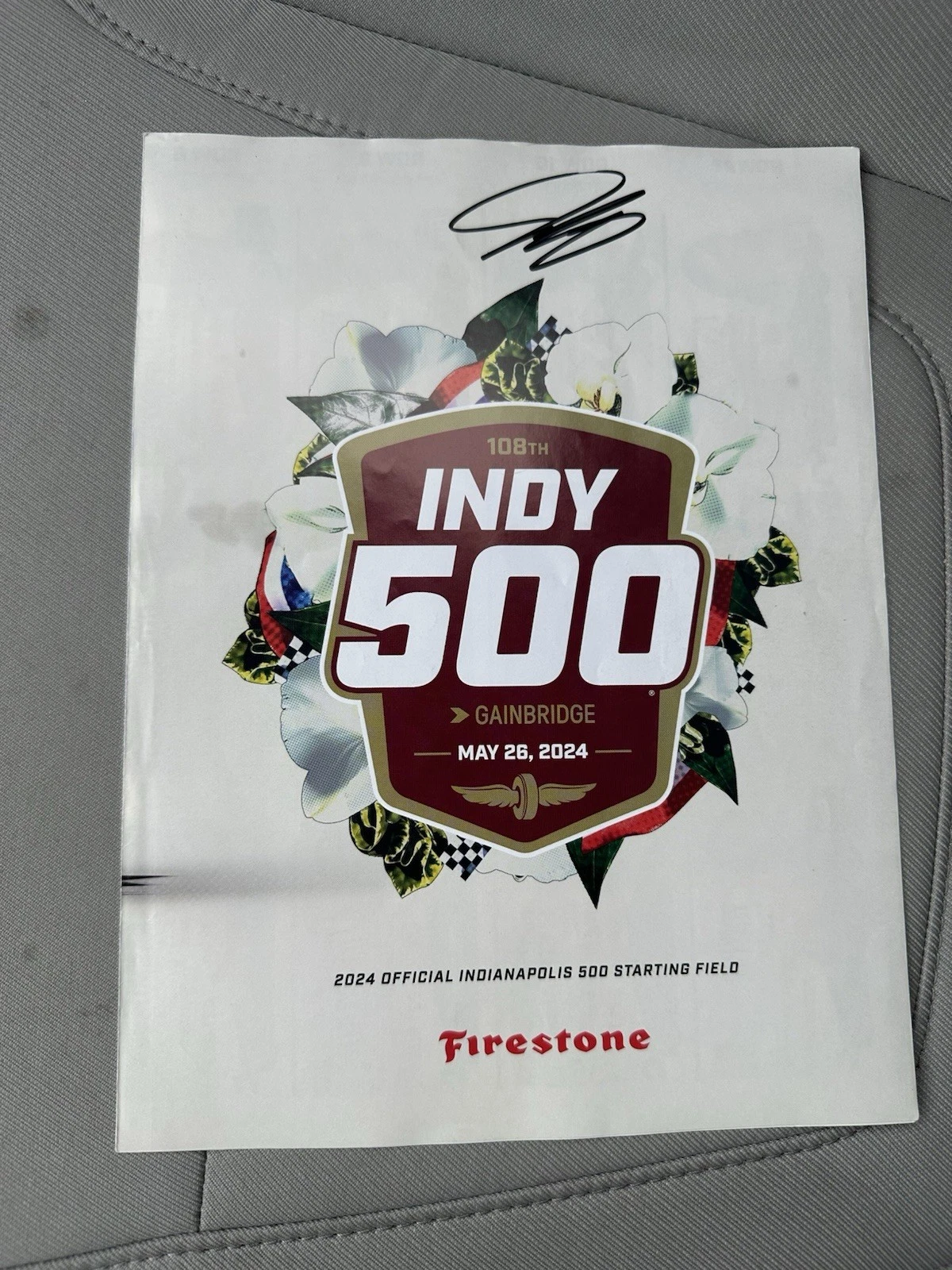 2024 INDY 500 STARTING FIELD LINE-UP INDIANAPOLIS SIGNED JOSEF NEWGARDEN WINNER COLLECTIBLE MEMORABILIA