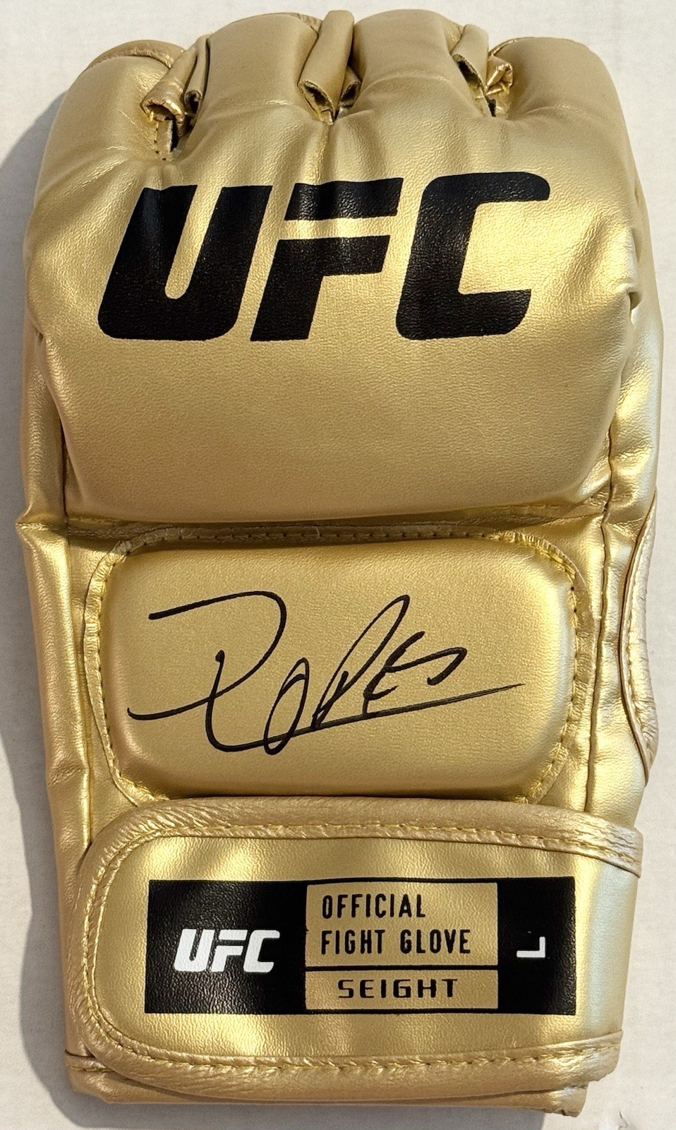 Diego Lopes Signed Autographed Gold UFC Fight Glove PSA/DNA COA Future Champ