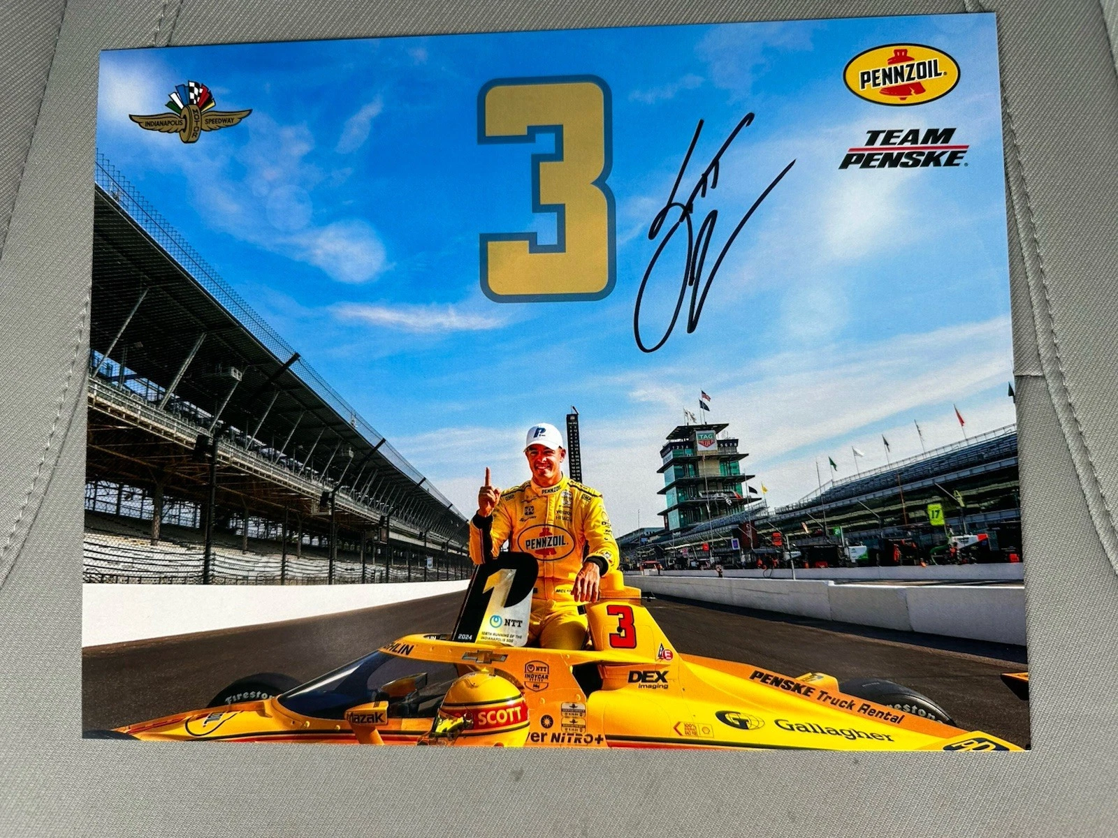 Scott McLaughlin 2025 Indy 500 Only Signed Car Promo Hero Card Indianapolis