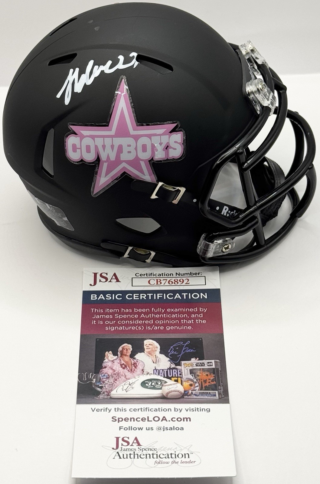 Jaydon Blue Signed Autographed Dallas Cowboys Mini Helmet JSA COA