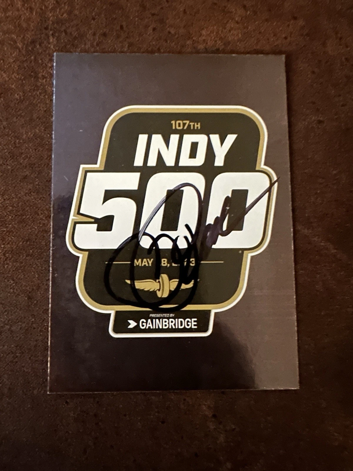 Signed Trading Card Indy 500 Car Indianapolis Roger Penske 2024 Parkside