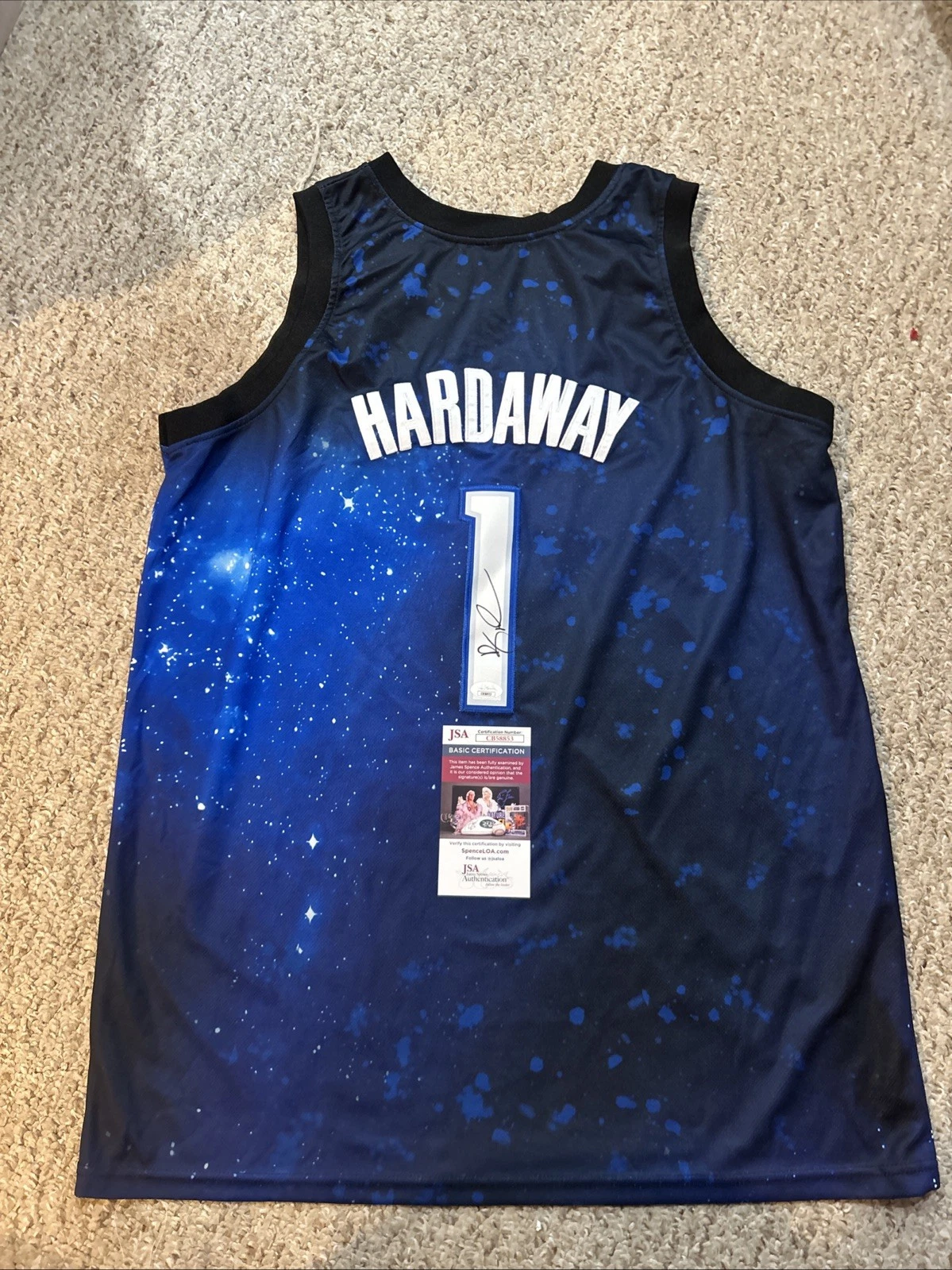 ORLANDO MAGIC-  ANFERNEE PENNY HARDAWAY SIGNED AUTOGRAPH JERSEY JSA COA