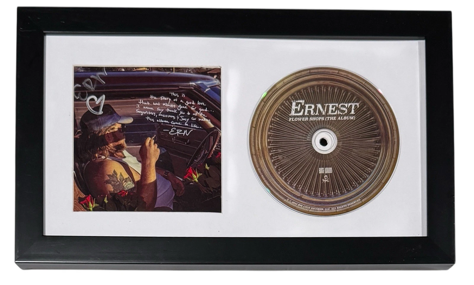 ERNEST Signed Flower Shops (The Album) Framed CD Ernest Smith Autograph Beckett