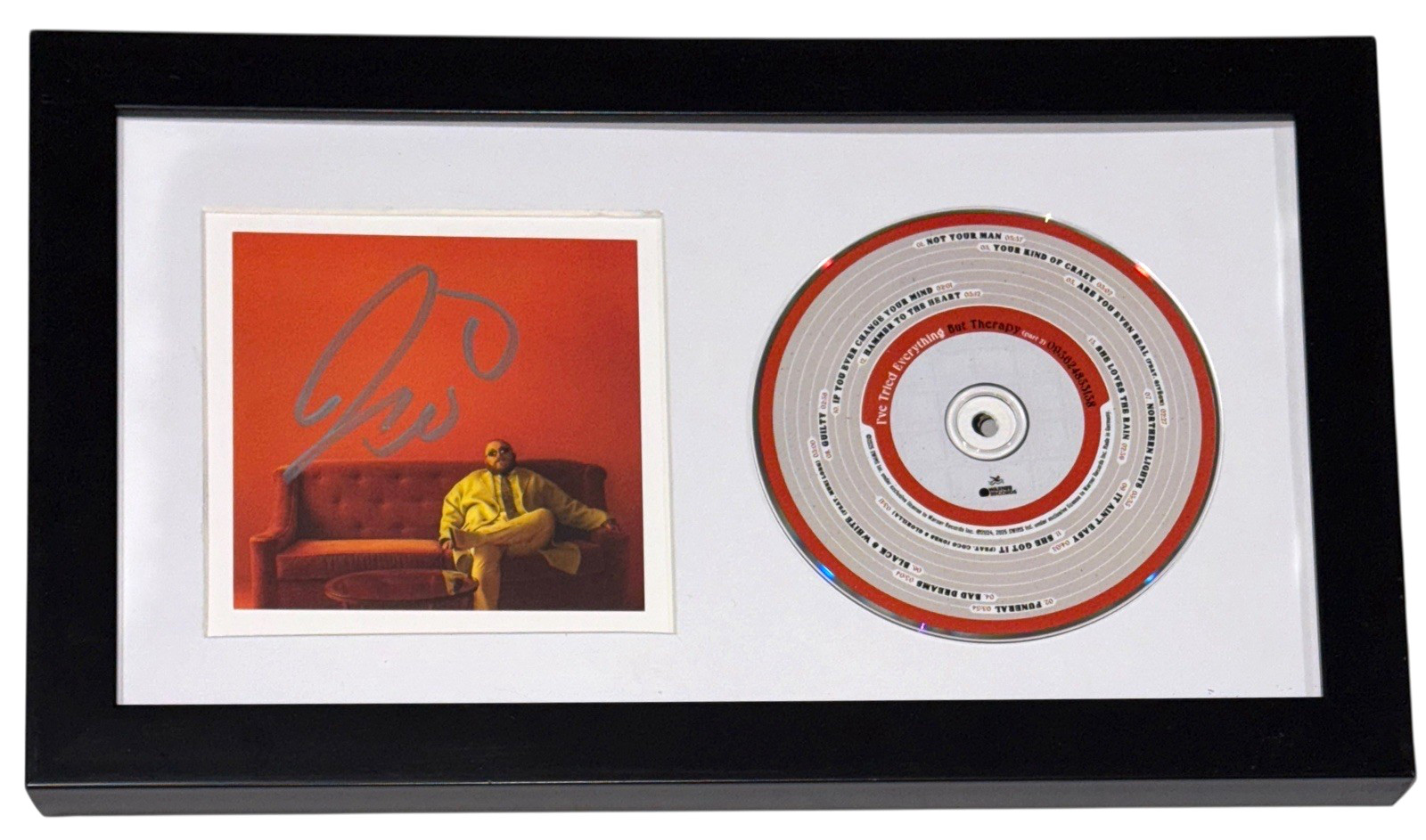Teddy Swims Signed Autograph I've Tried Everything But Therapy P2 CD Framed COA