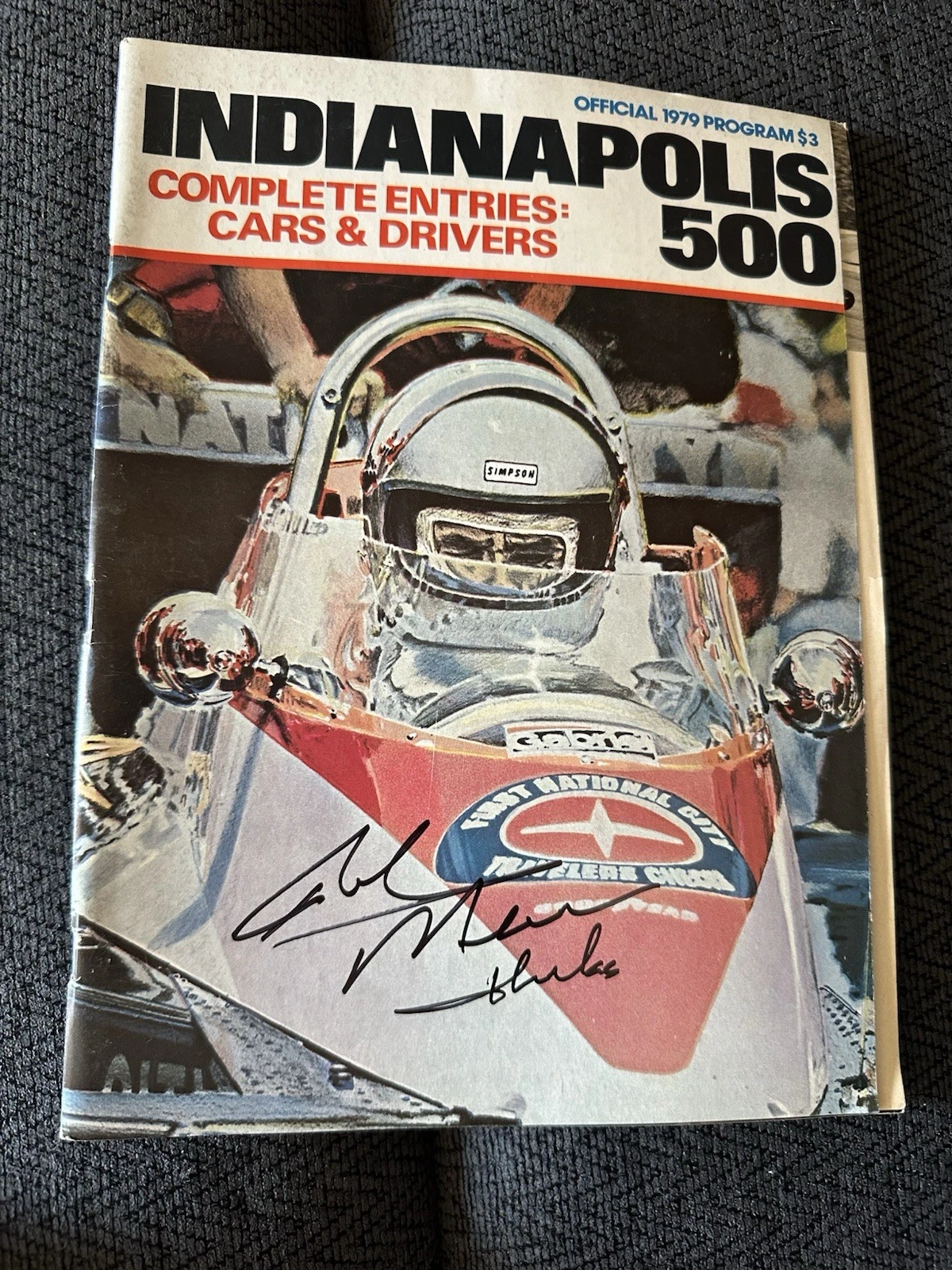 1979 INDY 500 PROGRAM SIGNED BY WINNER RICK MEARS AUTOGRAPHED COLLECTIBLE MEMORABILIA