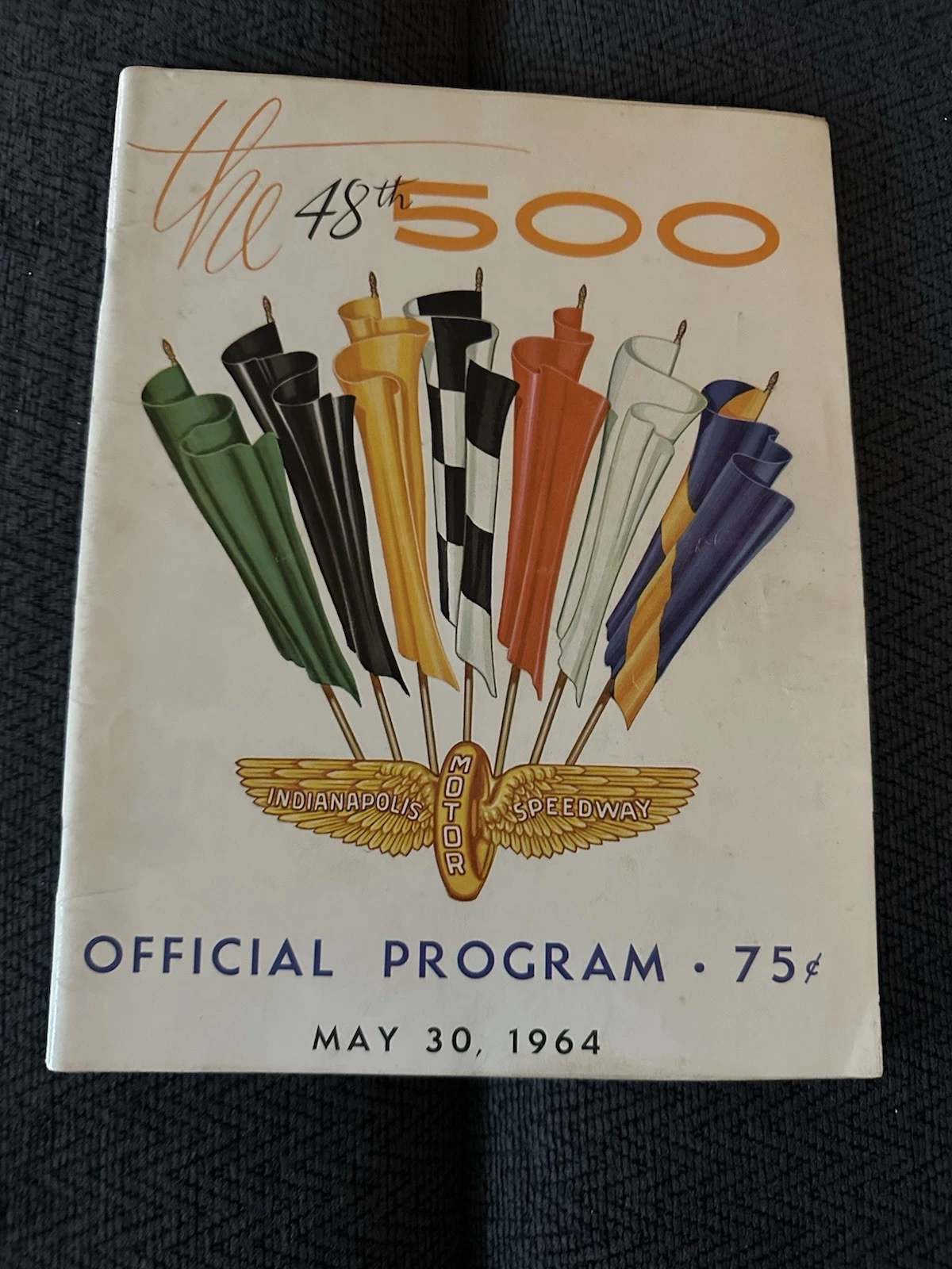 1964 INDY 500 PROGRAM WINNER AJ FOYT INDIANAPOLIS USED CONDITION COLLECTIBLE MEMORABILIA