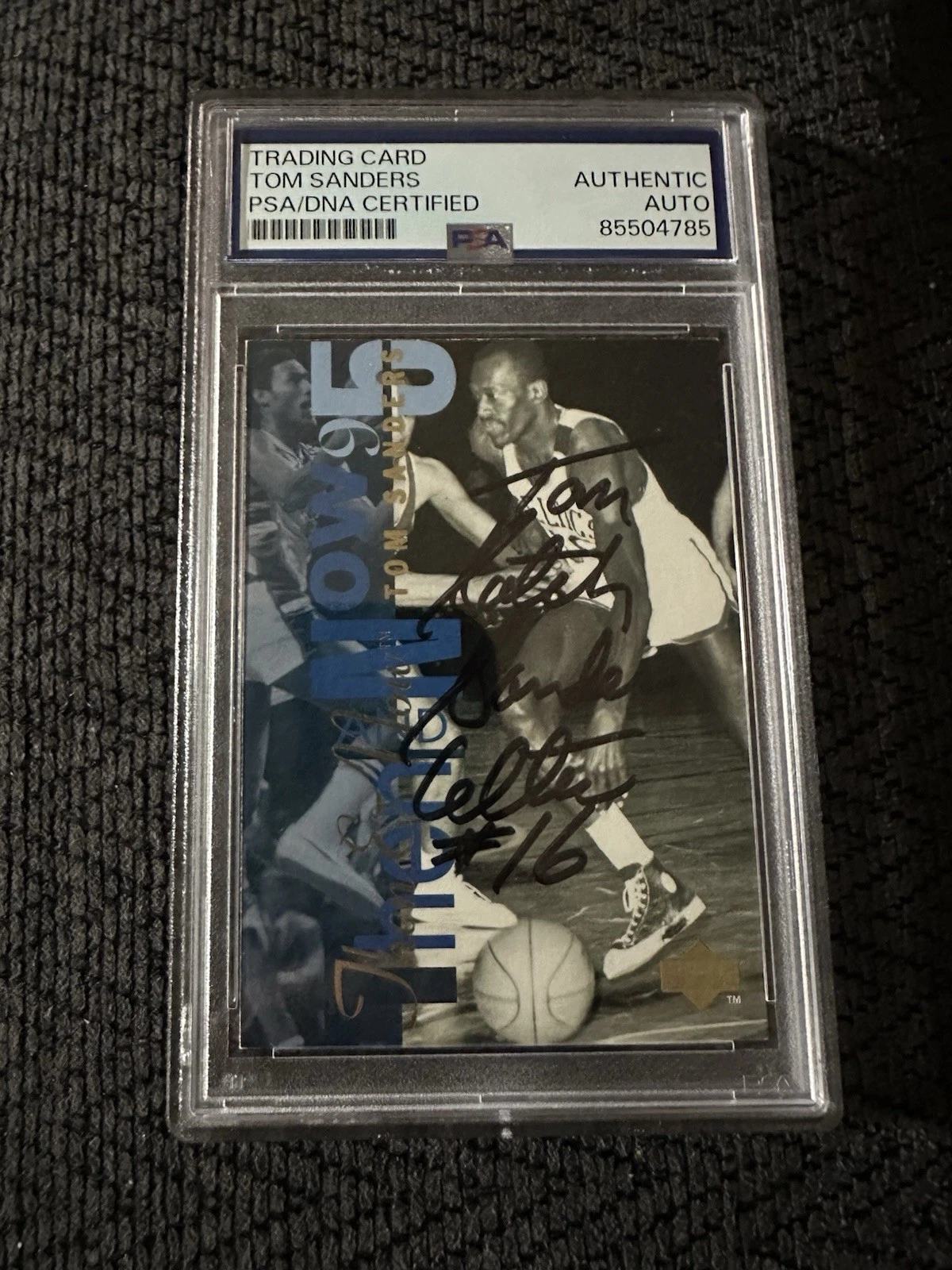 Tom Satch Sanders Signed 1993-94 UD #360 Card PSA /DNA Slab COA Autographed