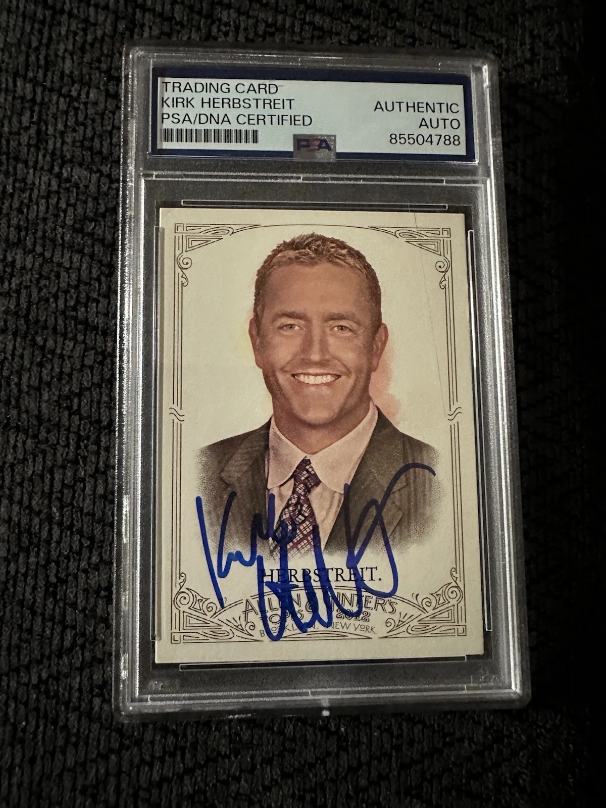 Kirk Herbstreit Signed 2012 Allen & Ginter #36 Card PSA /DNA Slab COA