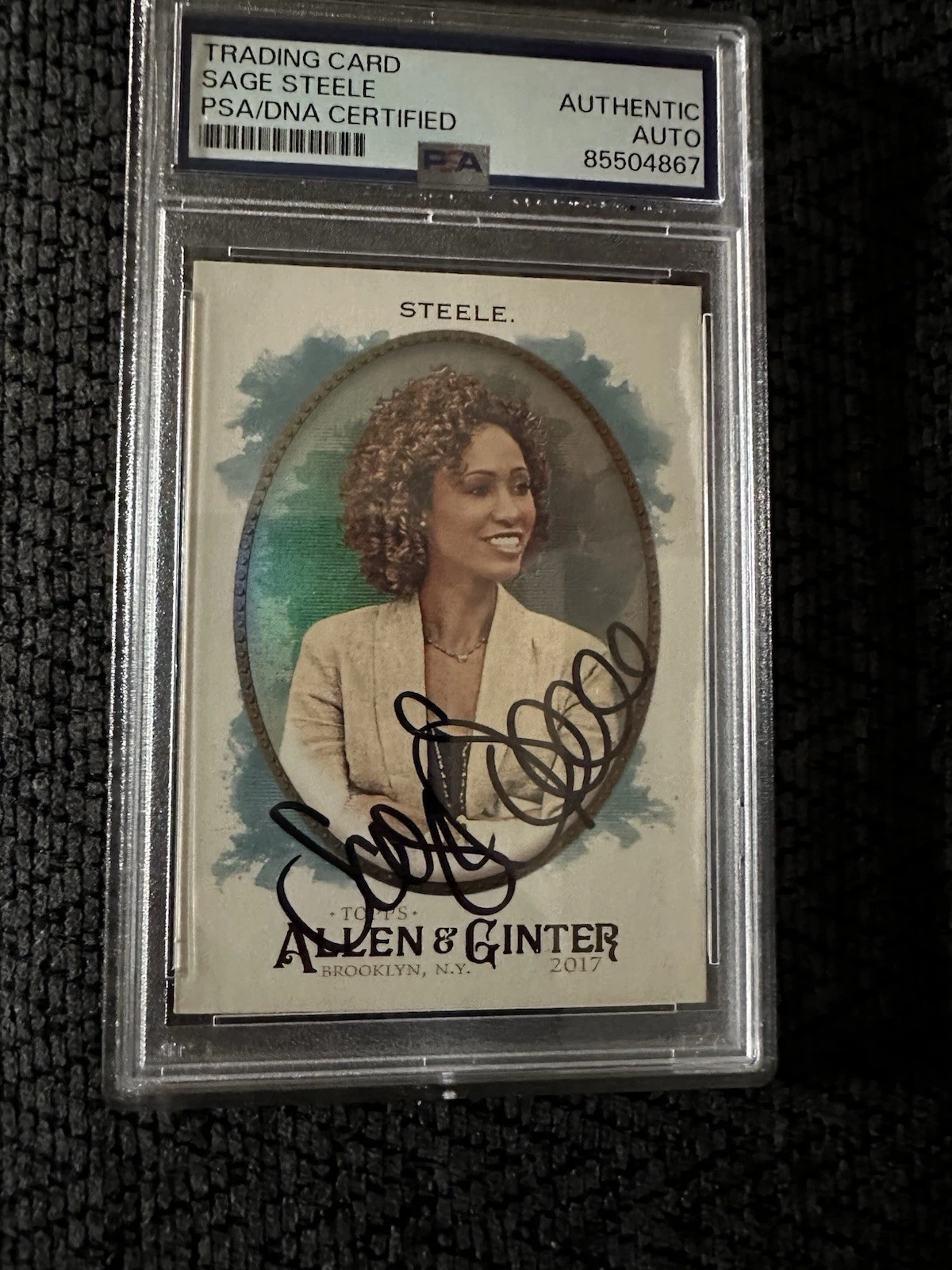 Sage Steele Signed 2017 Allen & Ginter #249 Card PSA /DNA Slab COA