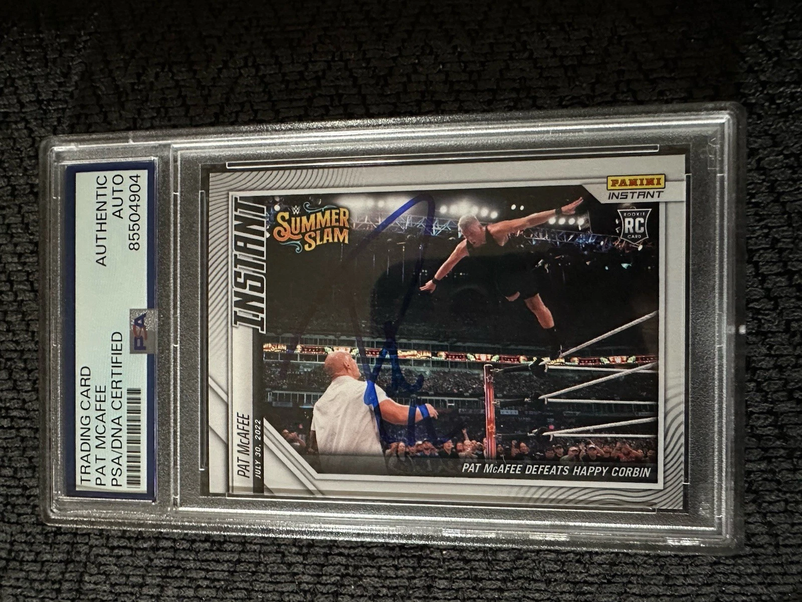 Pat McAfee Signed 2022 Pamini Insta WWE #60 Trading Card PSA /DNA Slab COA