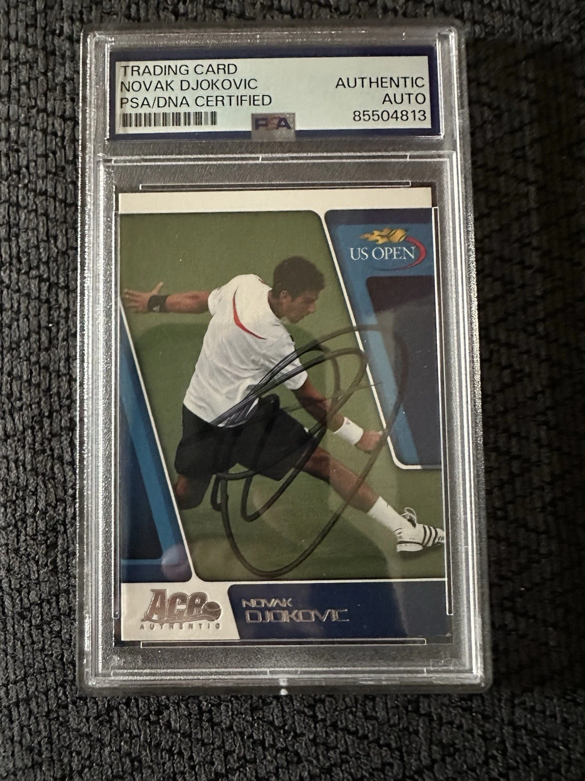 Novak Djokovic Signed 2008 Ace Authentic Card #US3 PSA /DNA Slab COA