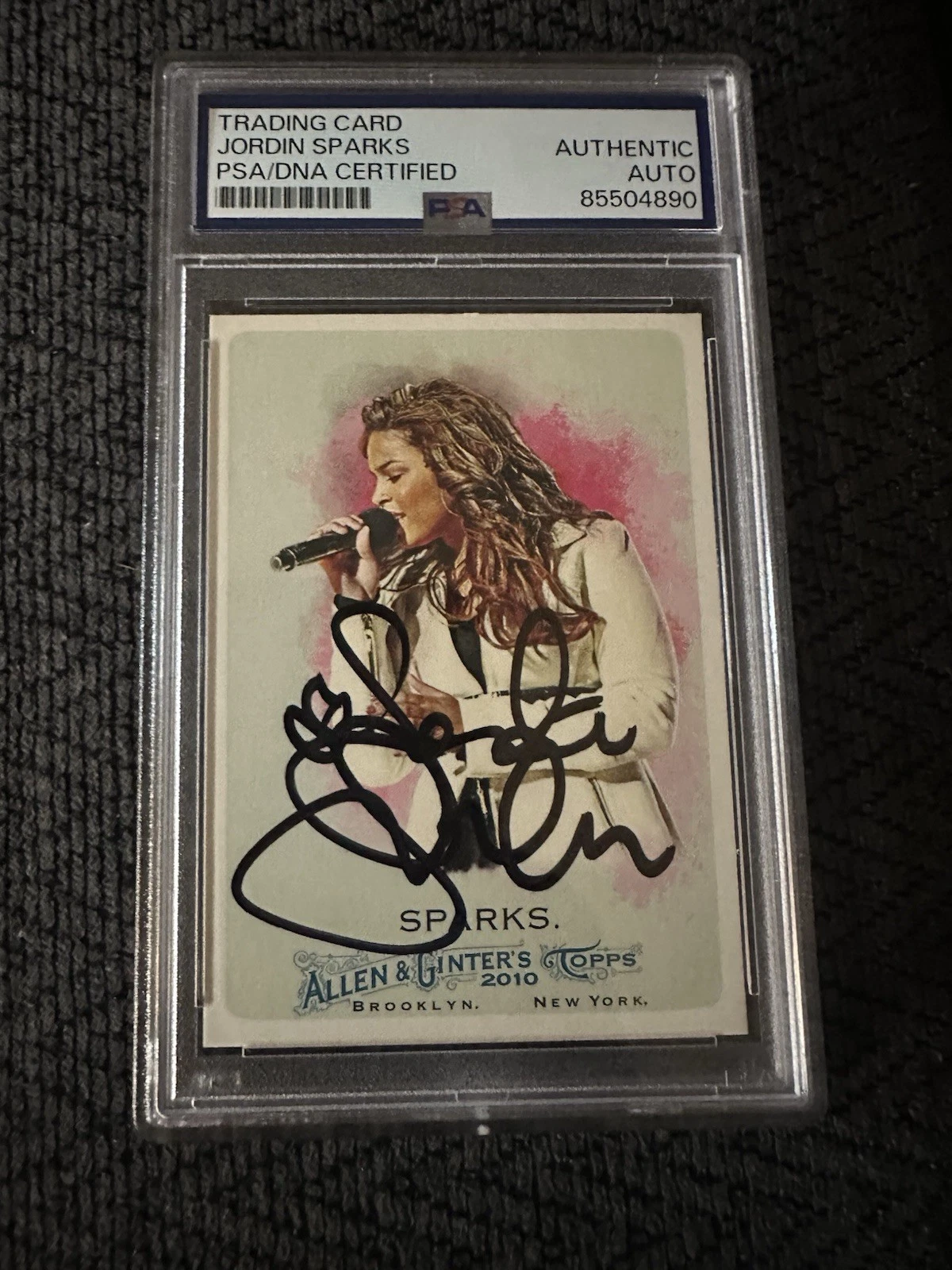 Jordin Sparks Signed 2017 Allen & Ginter Trading Card #216 PSA /DNA Slab COA