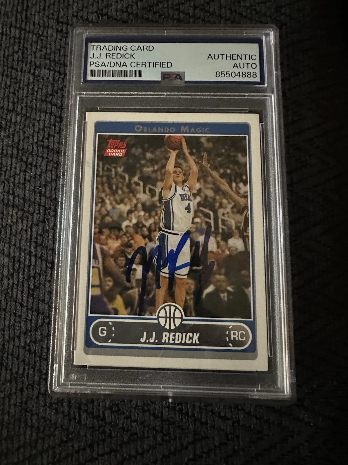 JJ Redick Signed 2006-2007 Topps #240 Card PSA /DNA Slab COA RC