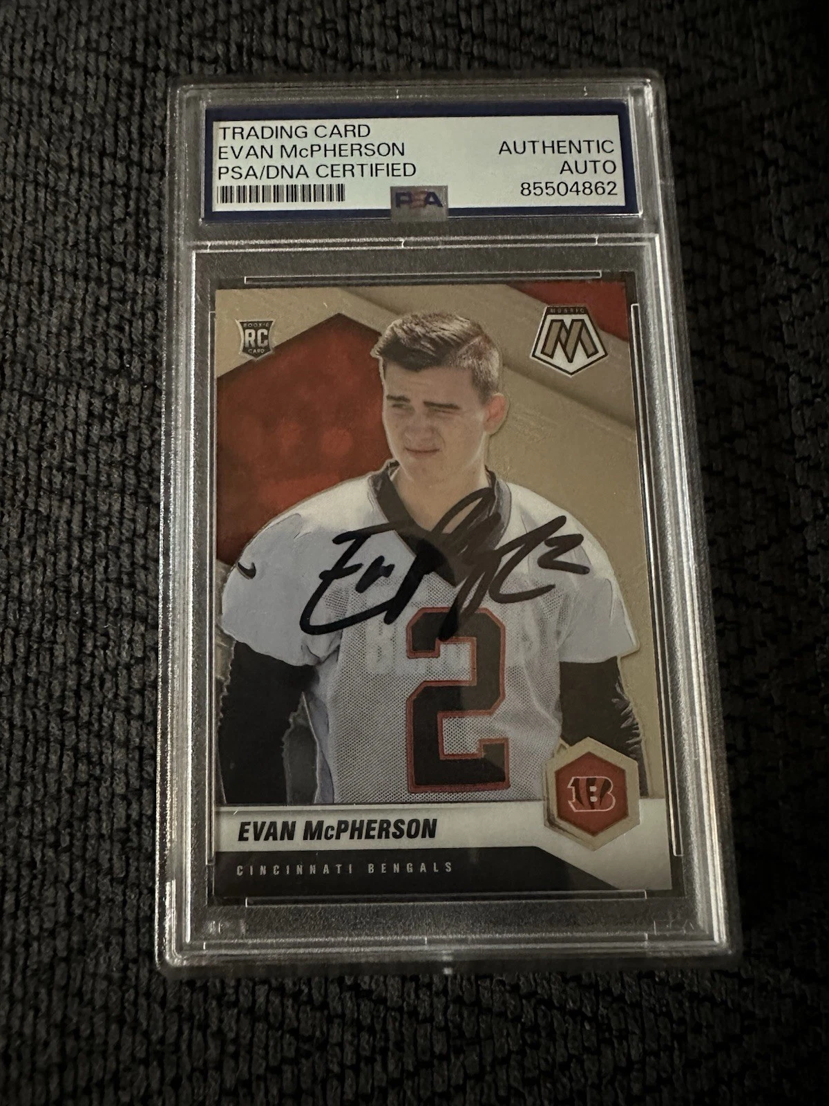 Evan McPherson Signed 2021 Panini Mosaic #361 Card PSA /DNA Slab COA RC