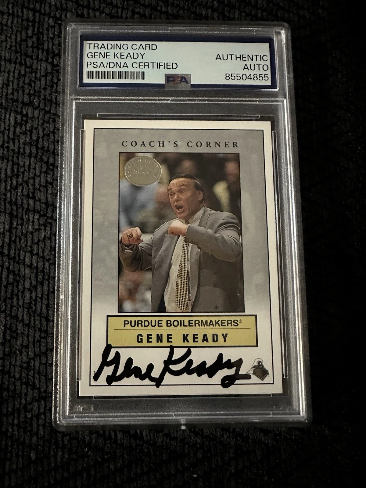 Gene Keady Signed 2001 Fleer Greats Of The Game Card #16CC PSA /DNA Slab COA
