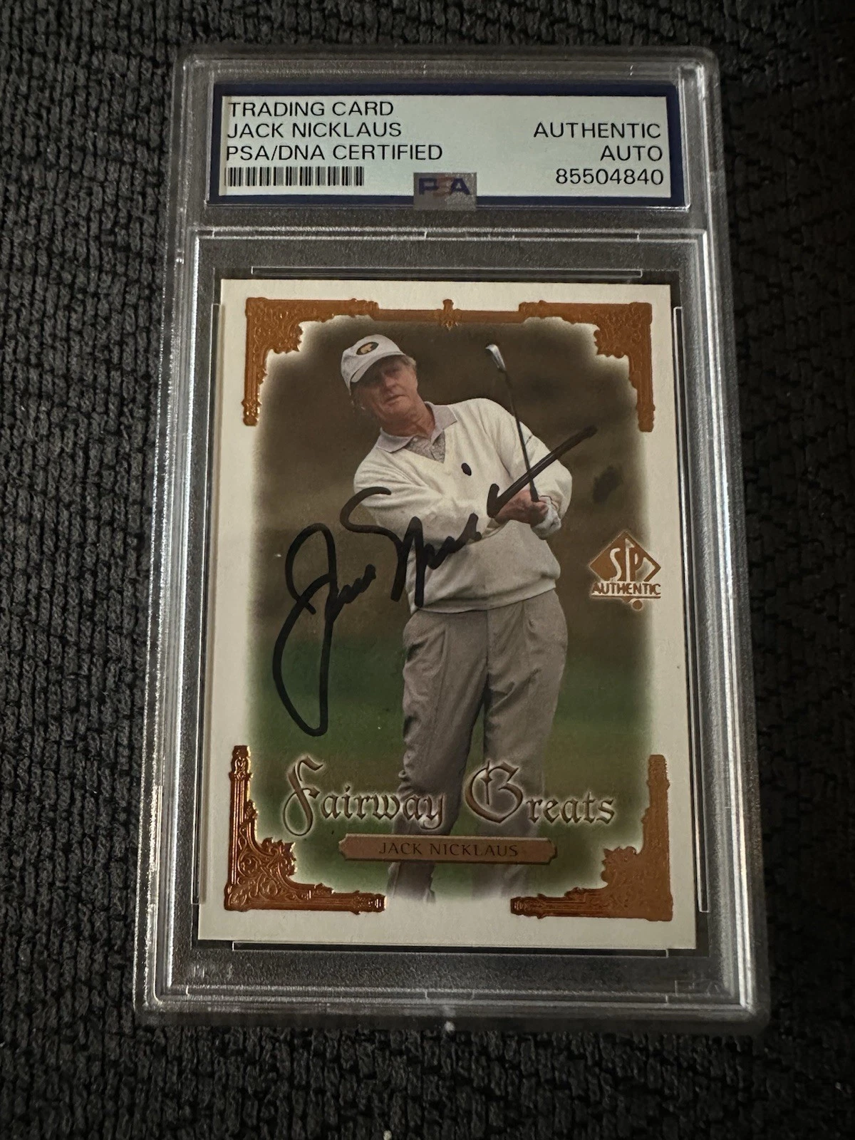 Jack Nicklaus Signed 2001 UD Golf Card #99 PSA /DNA Slab COA Autographed