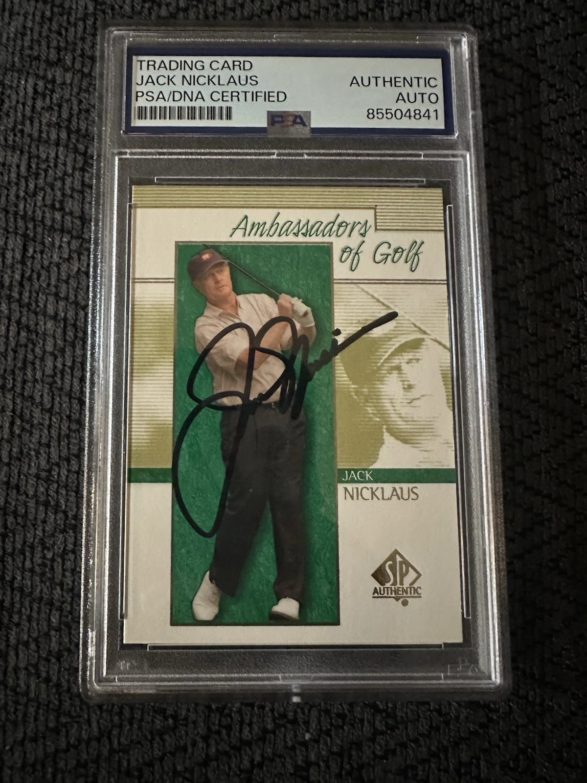 Jack Nicklaus Signed 2001 UD Golf Card #131 PSA /DNA Slab COA Autographed