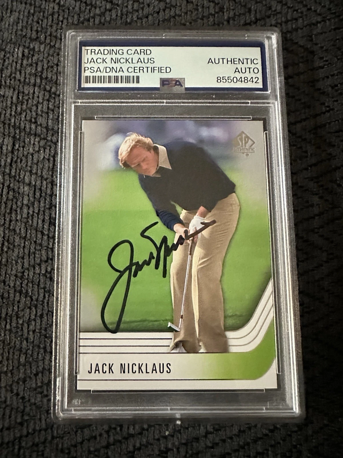 Jack Nicklaus Signed 2021 UD Golf Card #50 PSA /DNA Slab COA Autographed