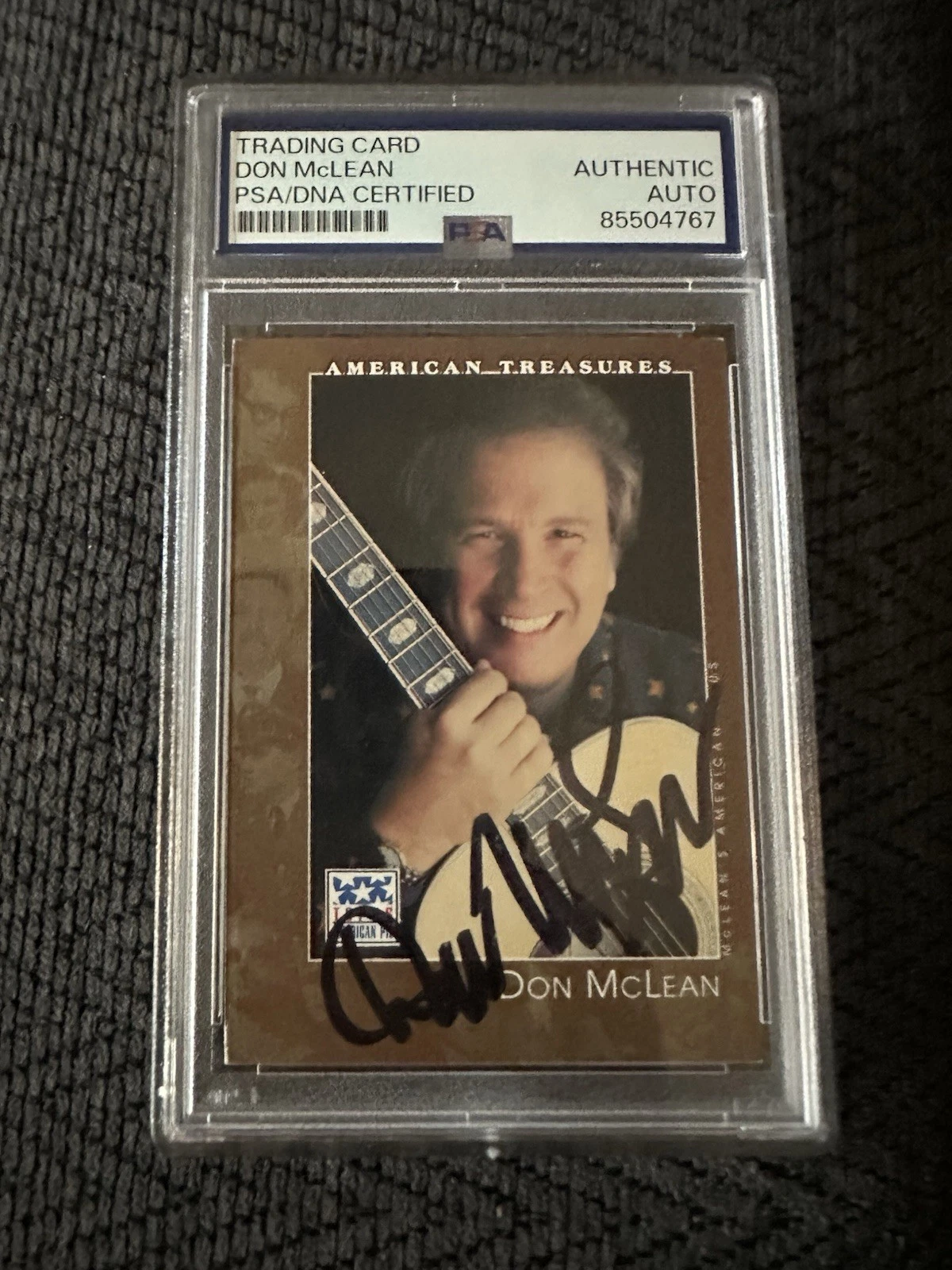 Don McLean Signed 2002 Topps American Treasures Card #120 PSA /DNA Slab COA