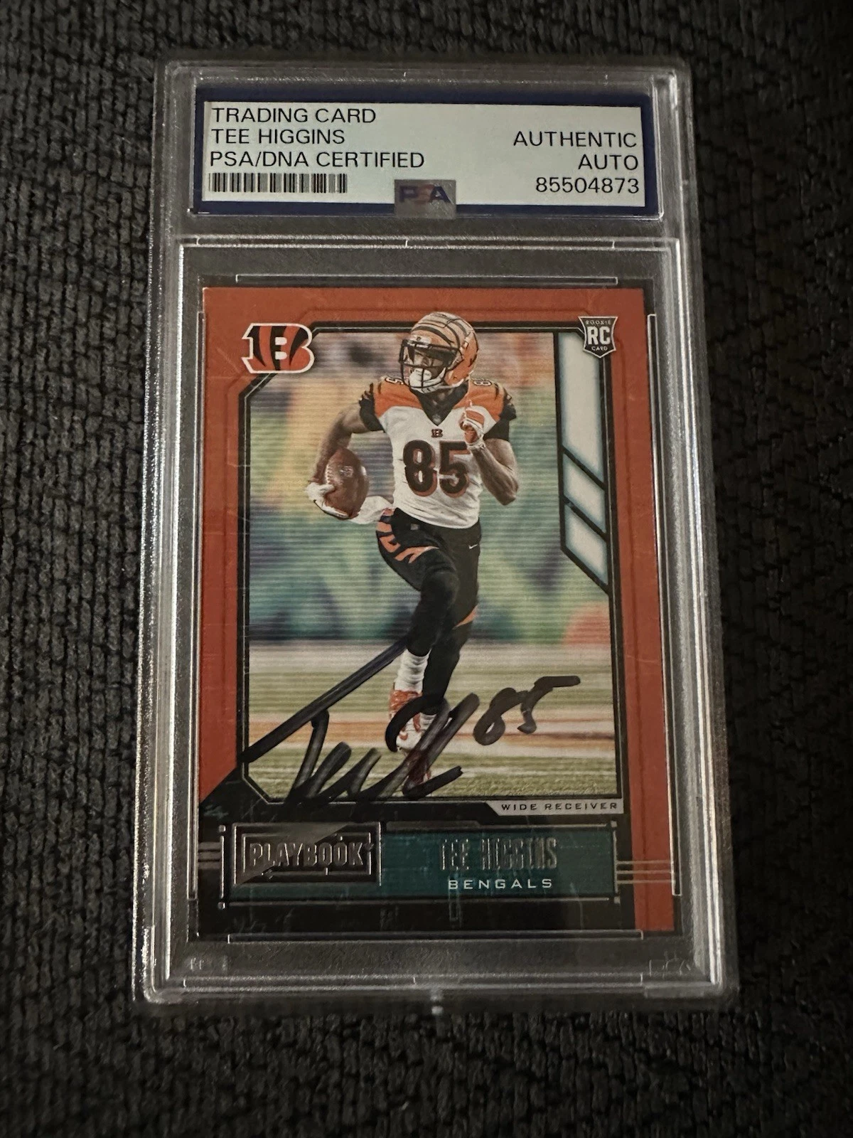 Tee Higgins Signed 2020 Pamini Playbook Card #110 PSA /DNA Slab COA Rookie RC