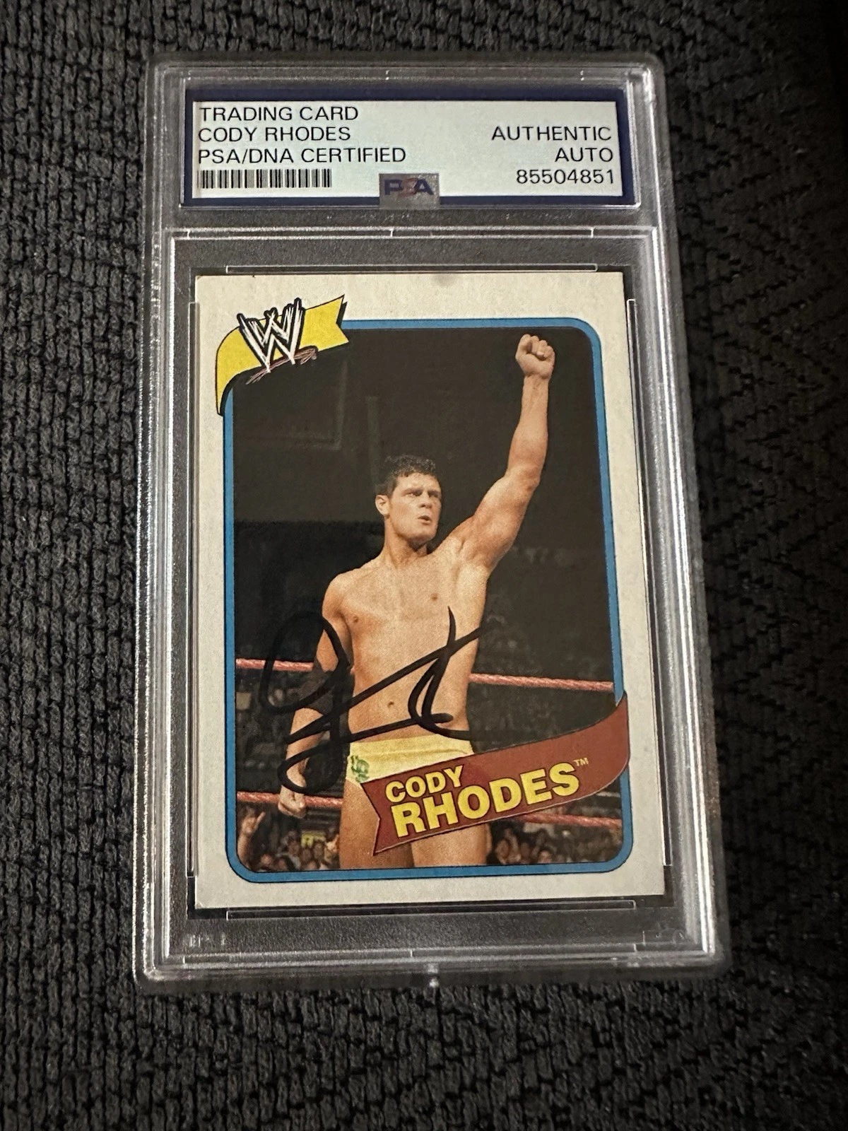 Cost Rhodes Signed 2007 Topps Heritage WWE Card #40 PSA /DNA Slab COA Rookie